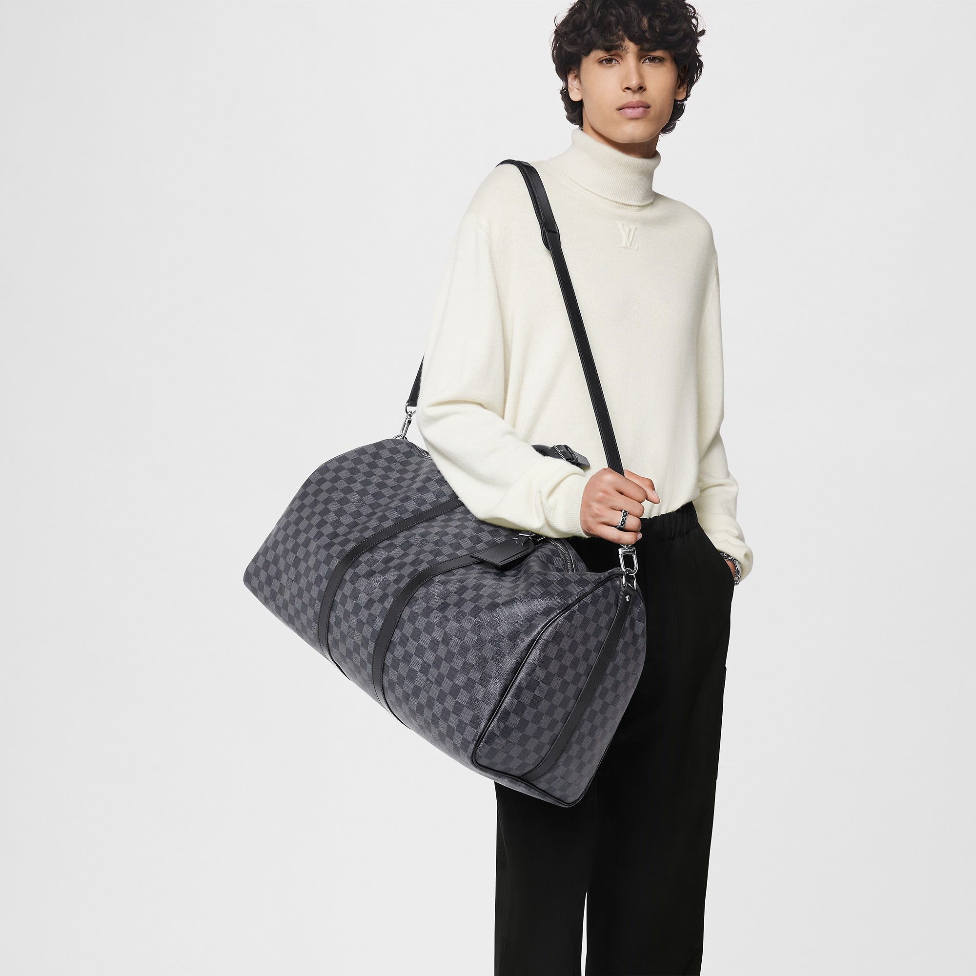 Keepall Bandoulière 55 - Damier Geant Canvas