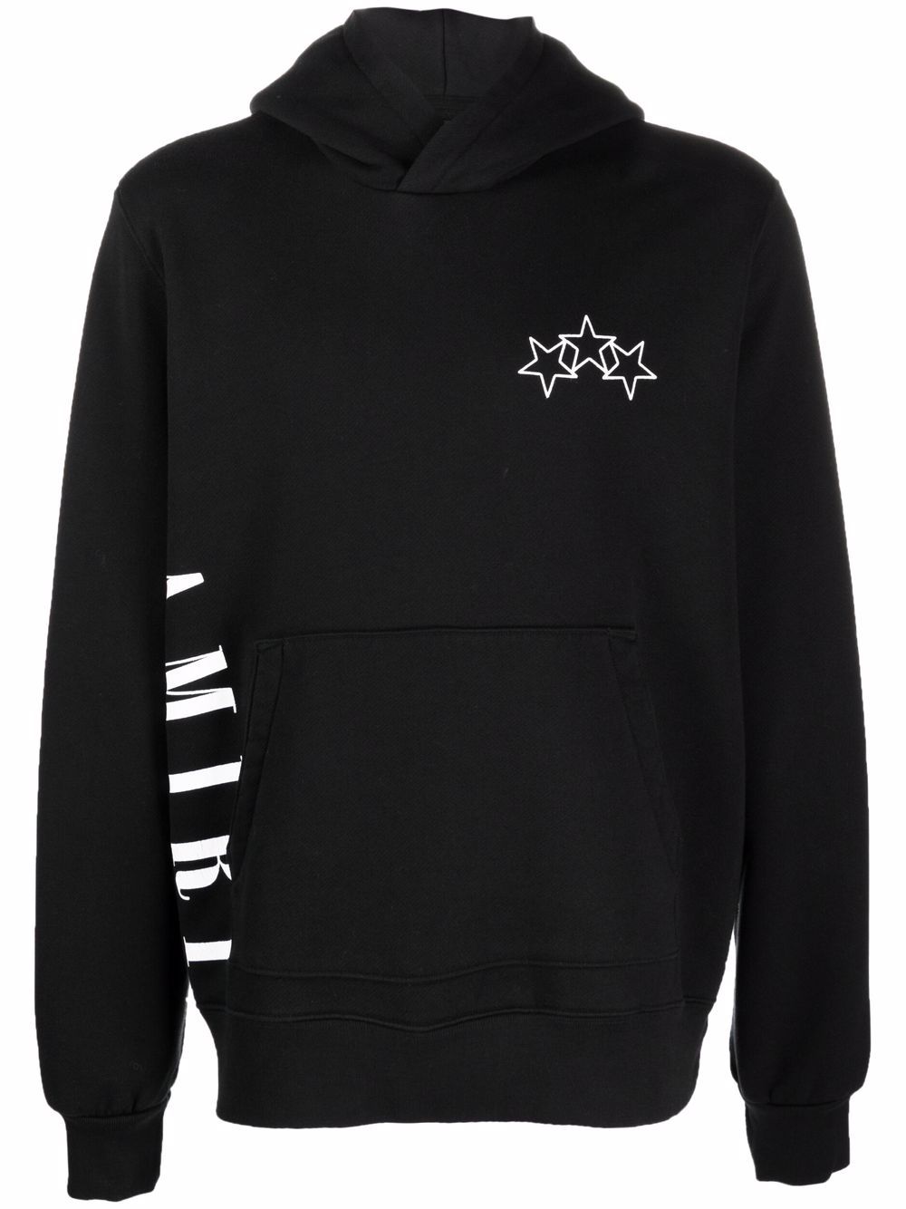 Star-print logo hoodie
