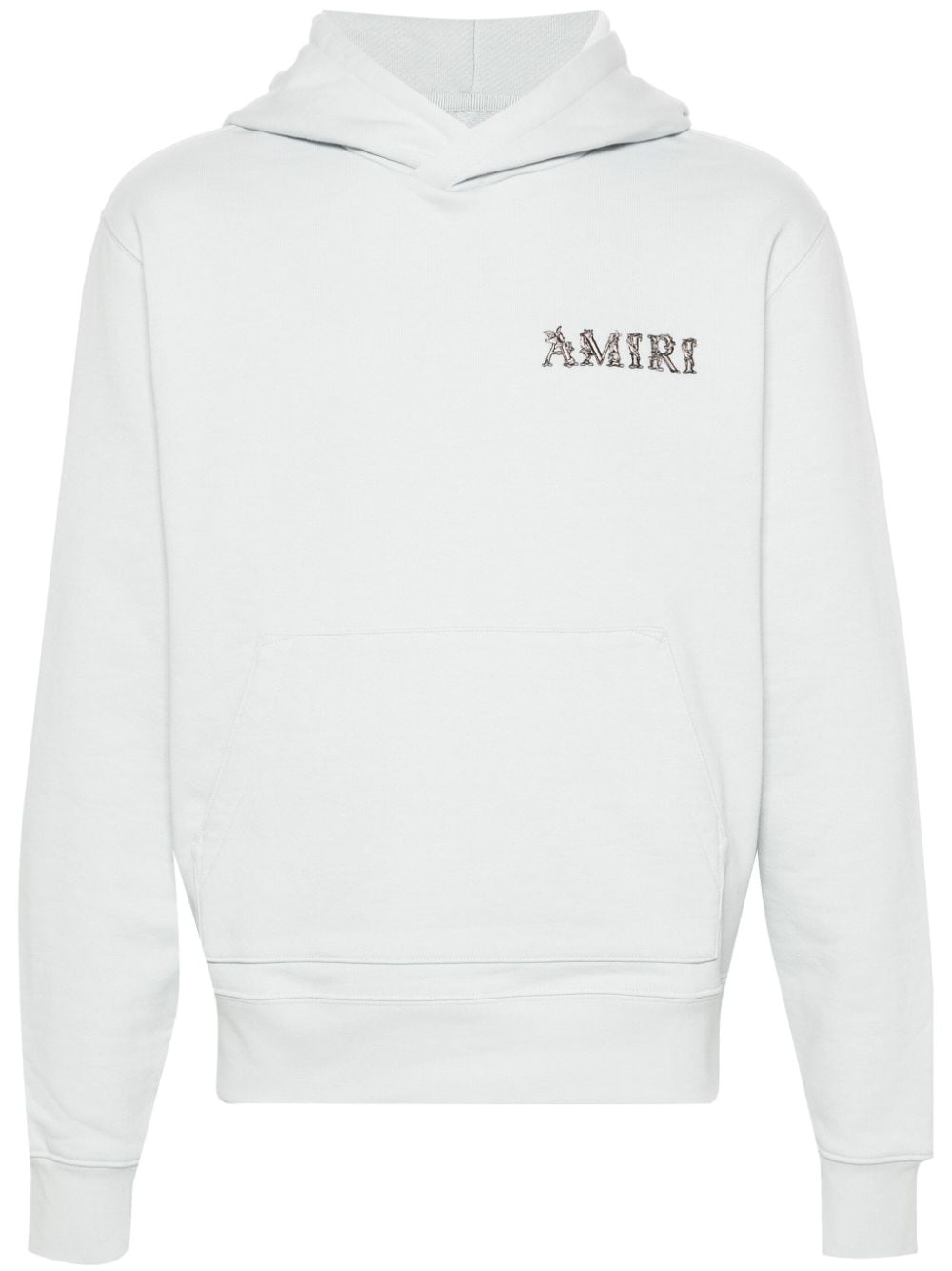Logo-embroidered cotton hoodie