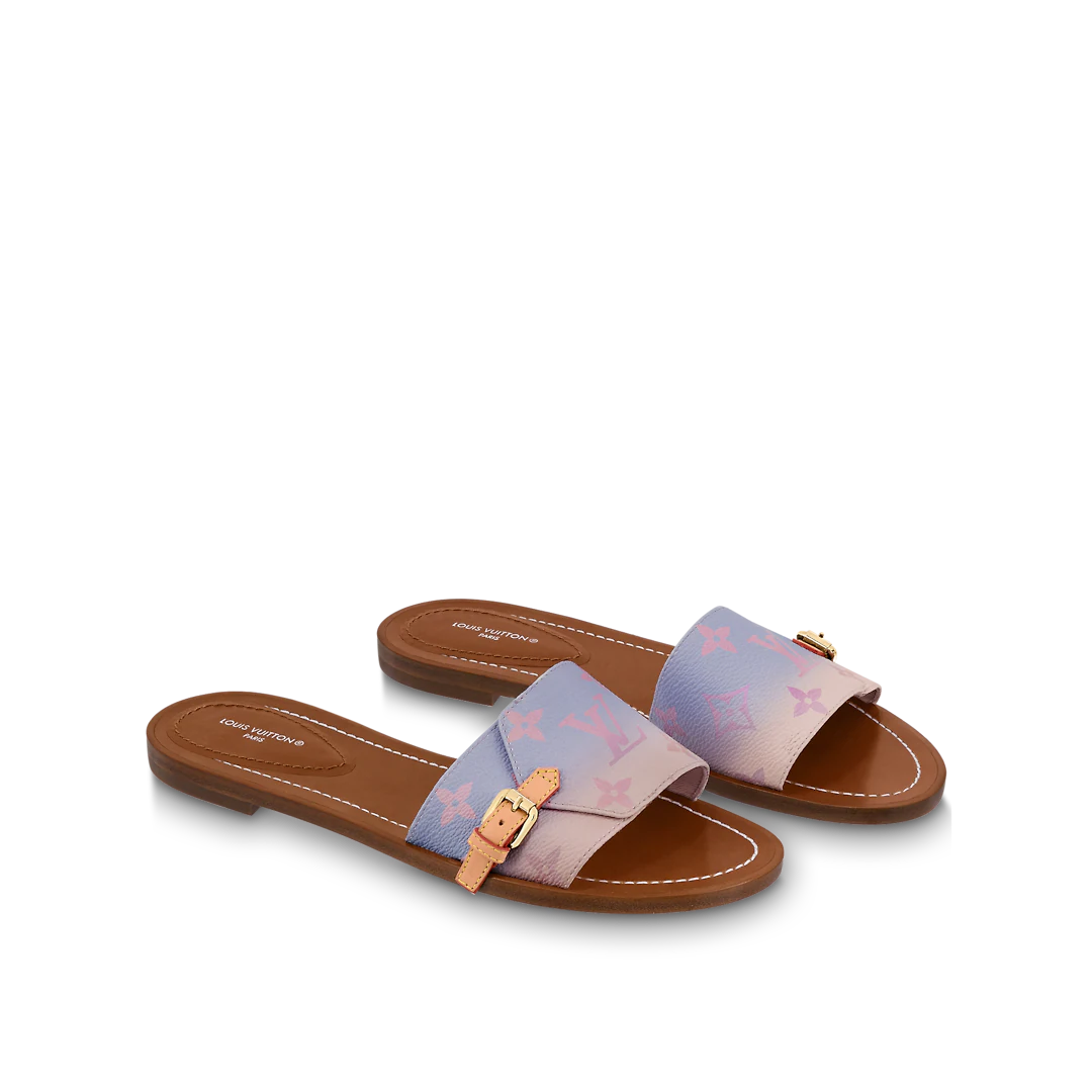 Louis Vuitton LV Lock It Flat Mules Rose Clair Pink