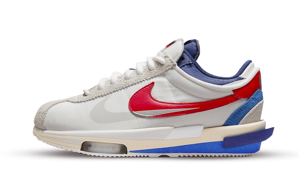 Nike Zoom Cortez x sacai White and University Red
