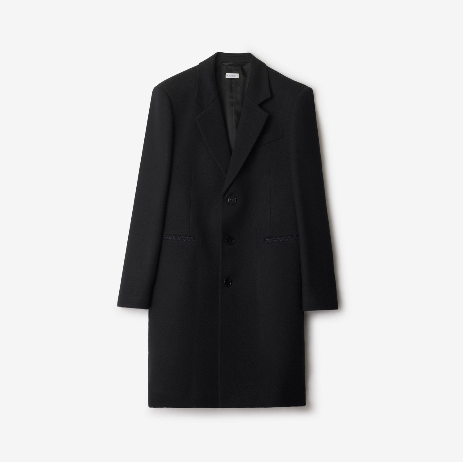 Wool Tailored Coat - Black