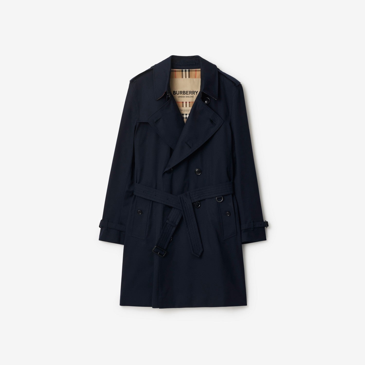 Mid-length Kensington Heritage Trench Coat - Coal blue