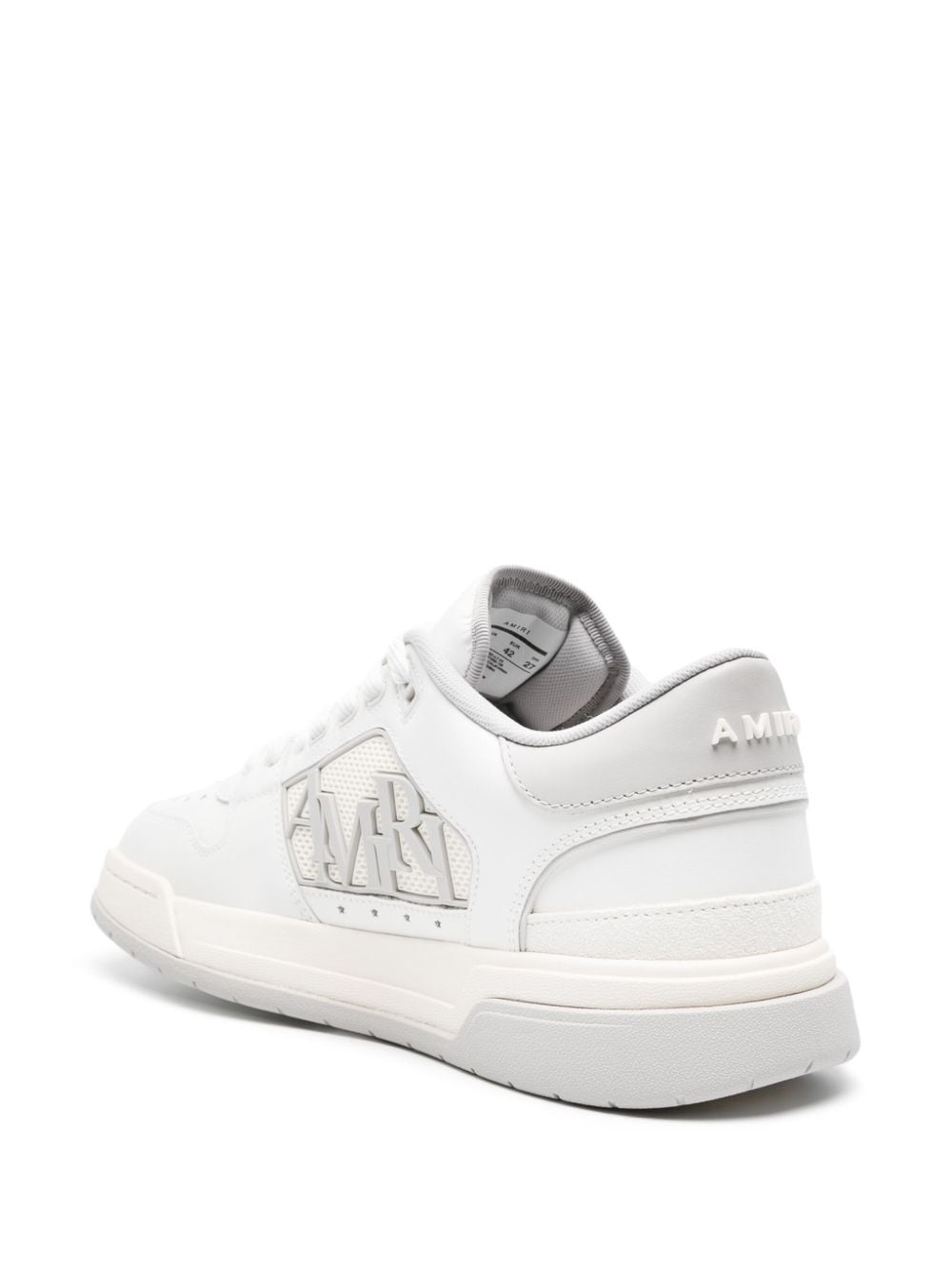 logo-embossed leather sneakers