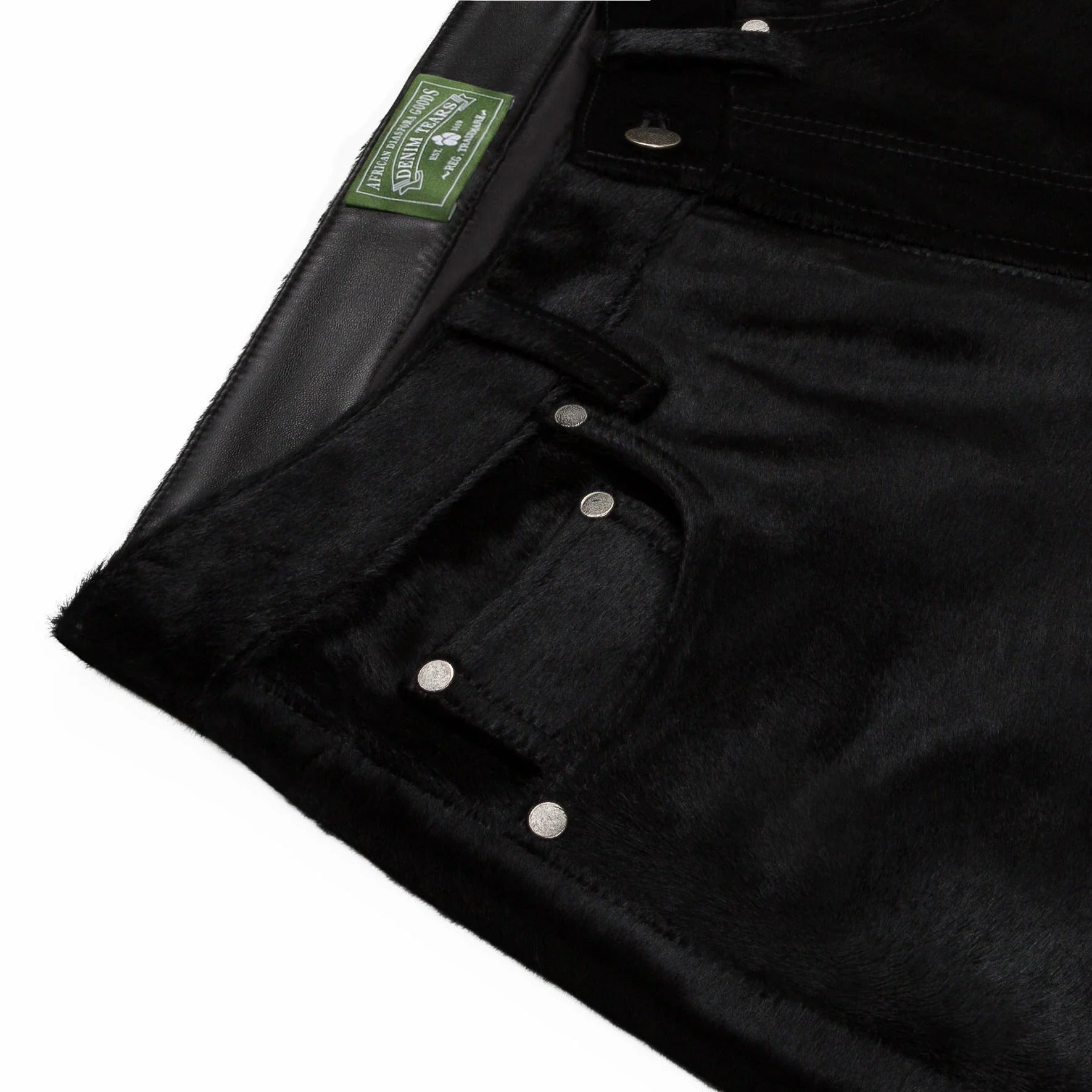 Genuine Calf Hair Pant Black Black