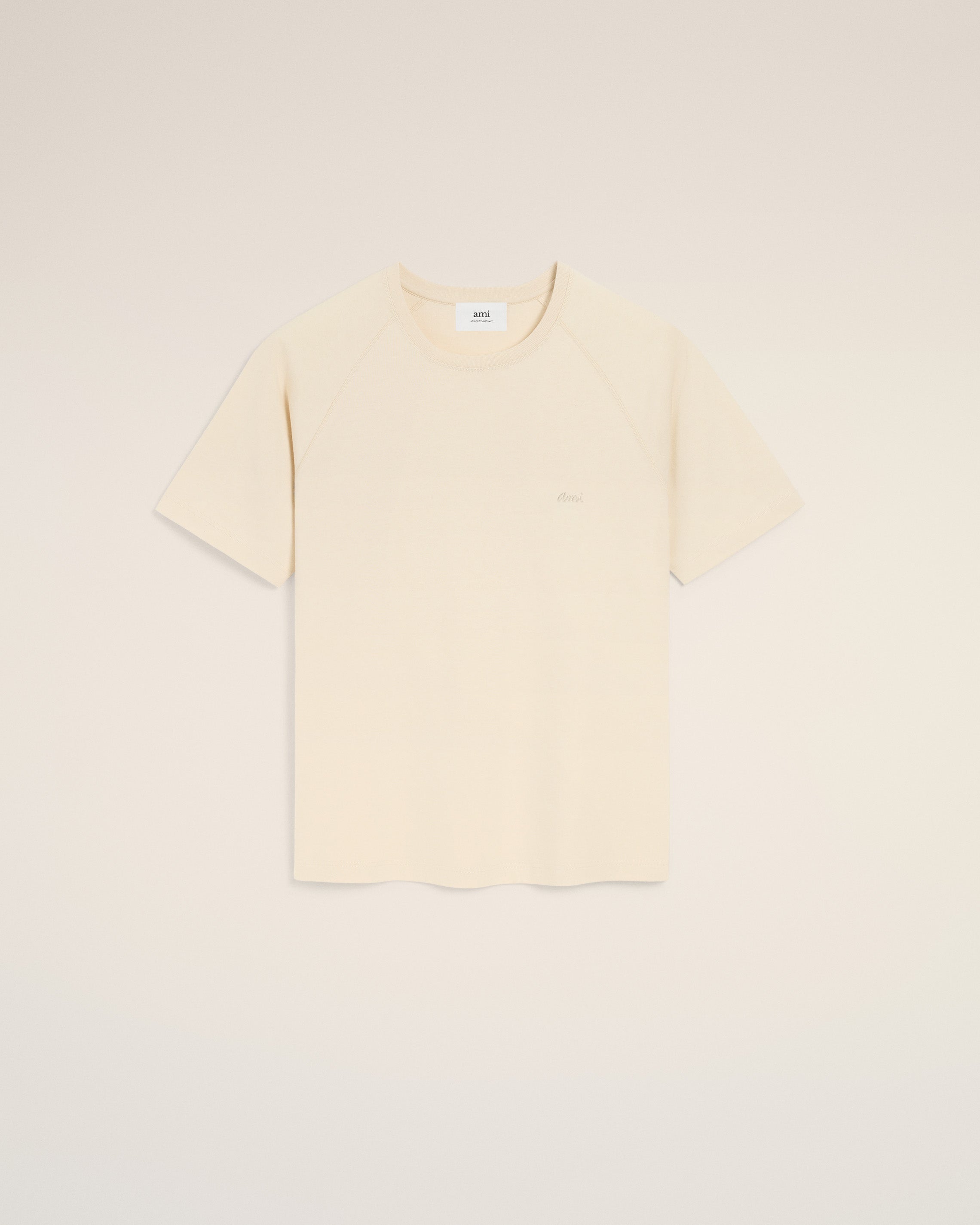 White Cotton Short Sleeves T-shirt IVORY