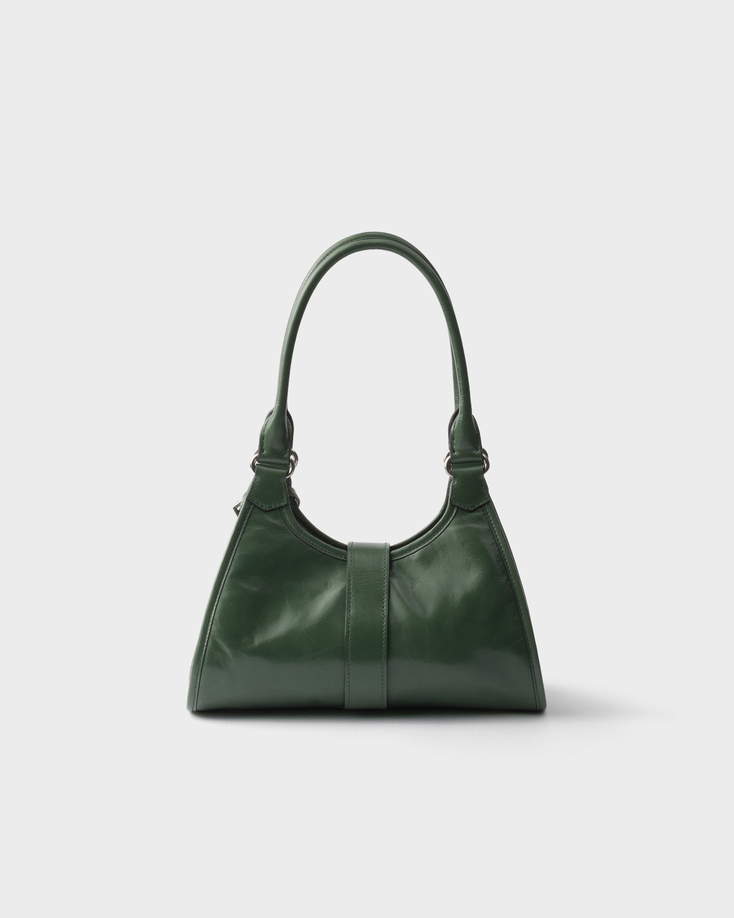 Small leather tote bag Sage