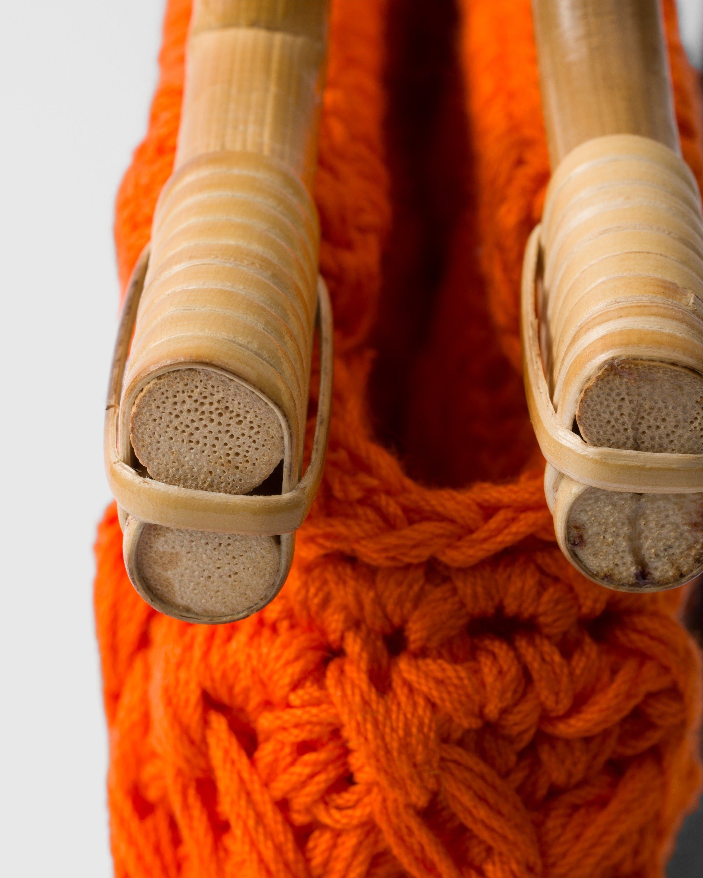 Cotton crochet mini-handbag Orange