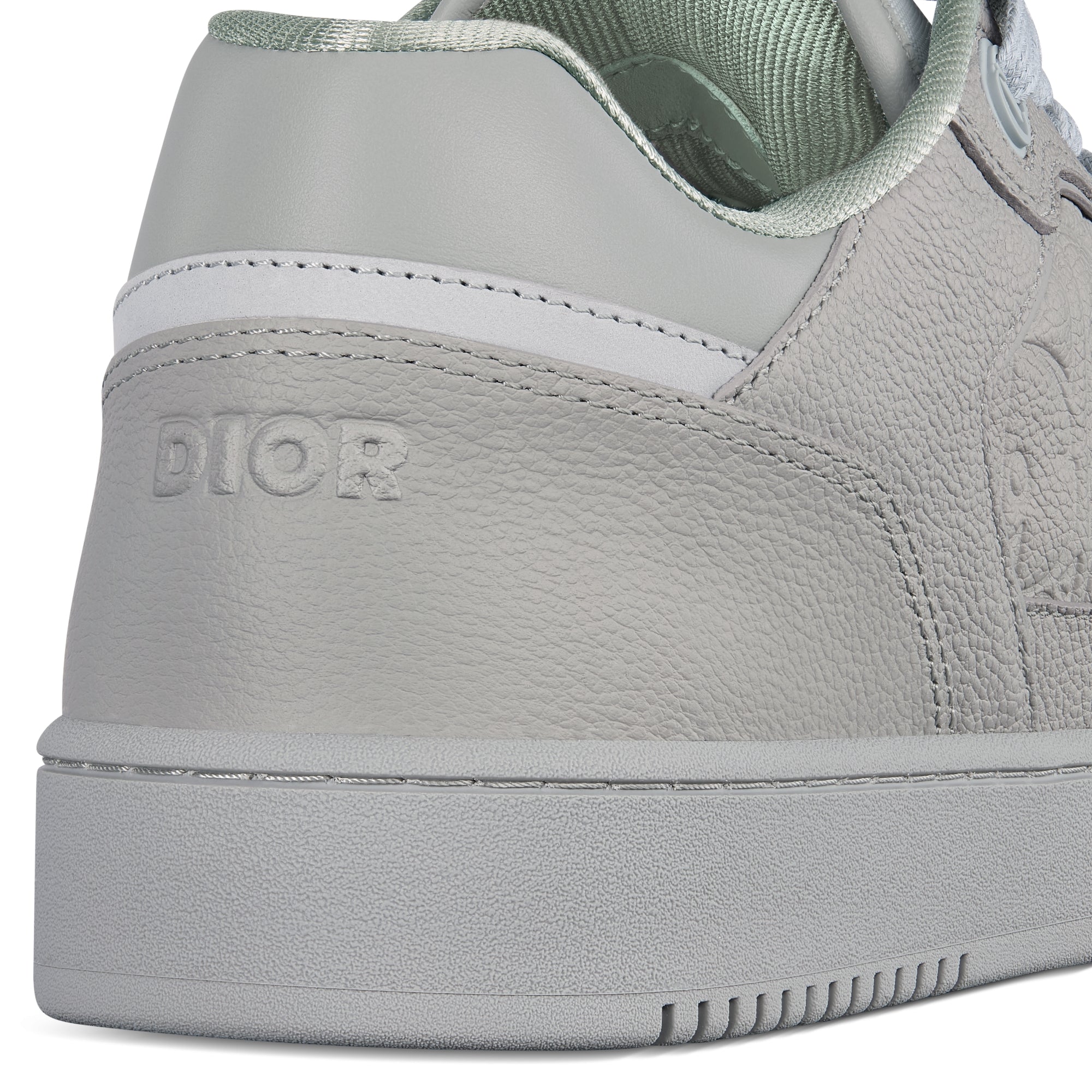 B27 Low-Top Sneaker - Gray Grained Calfskin and Gray Dior Gravity Leather