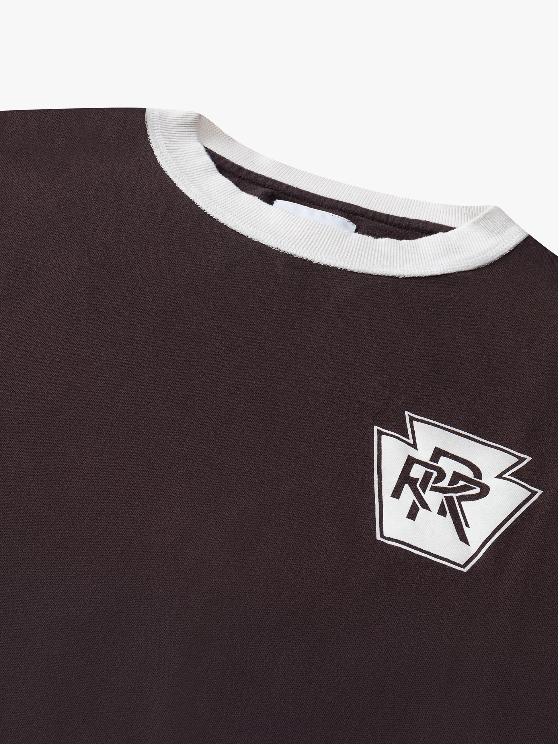 TRIPLE R CONTRAST LS TEE - BLACK/WHITE