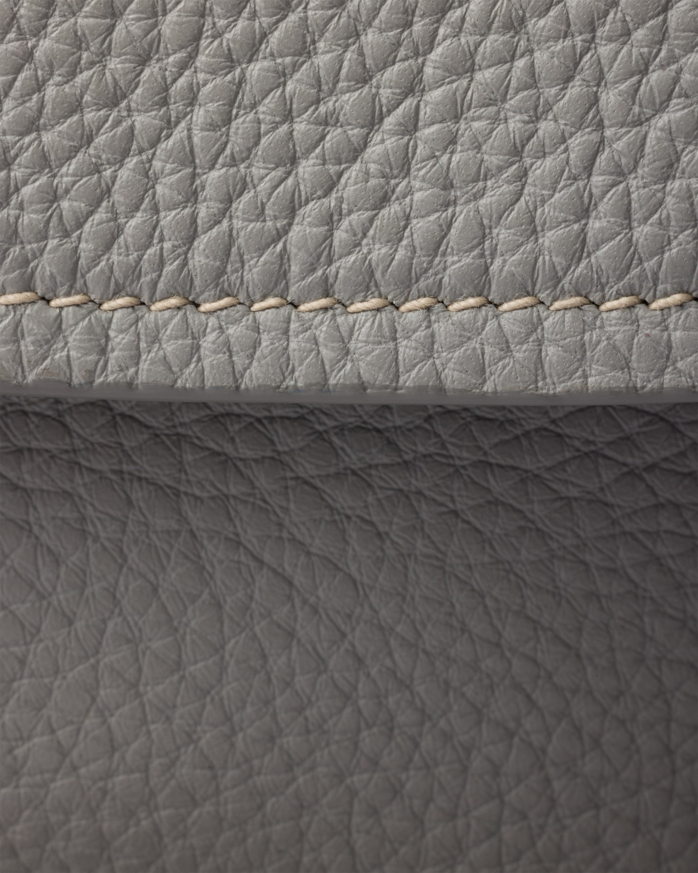 Small leather shoulder bag Granite Gray