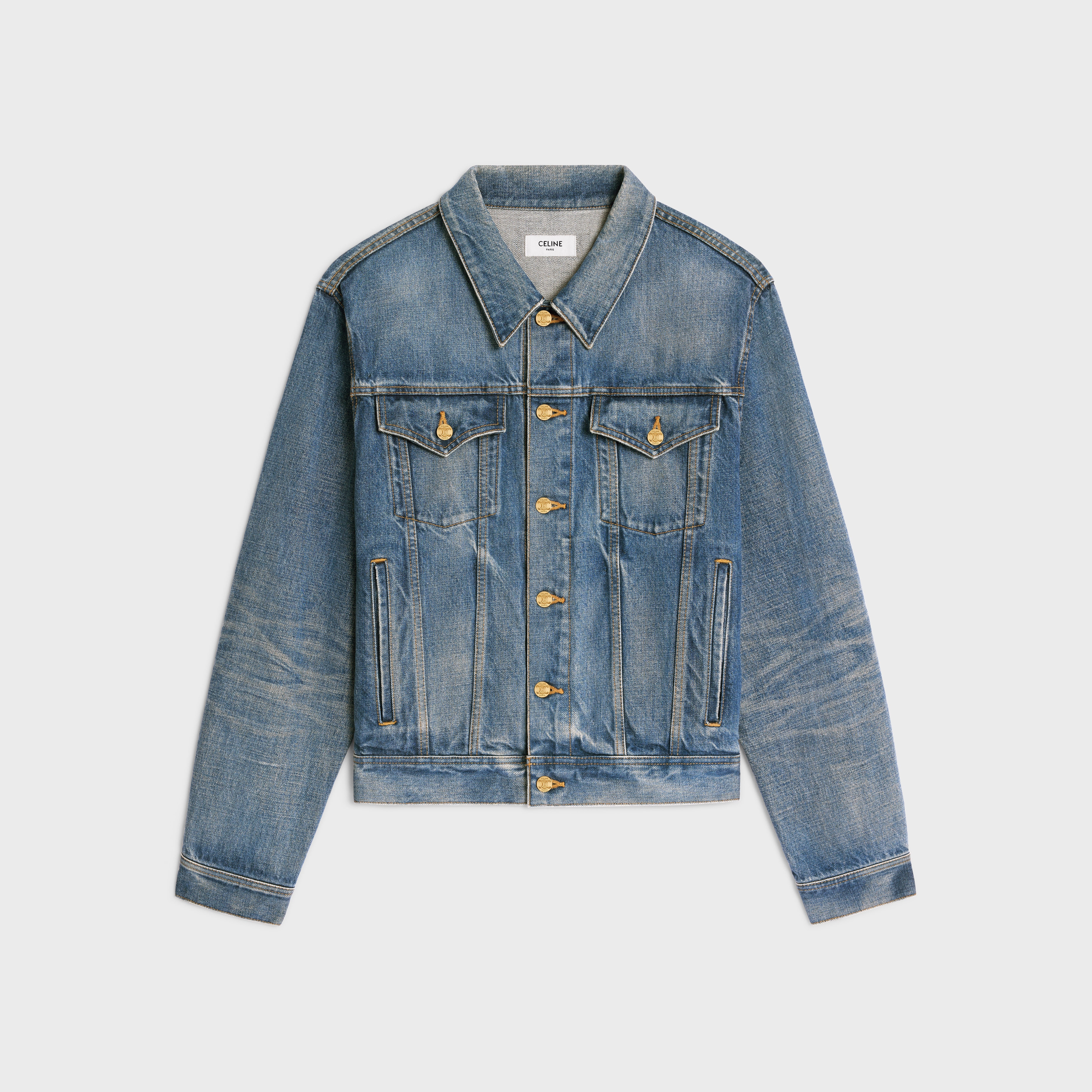 OVERSIZED TRUCKER JACKET IN UNION WASH DENIM - UNION WASH