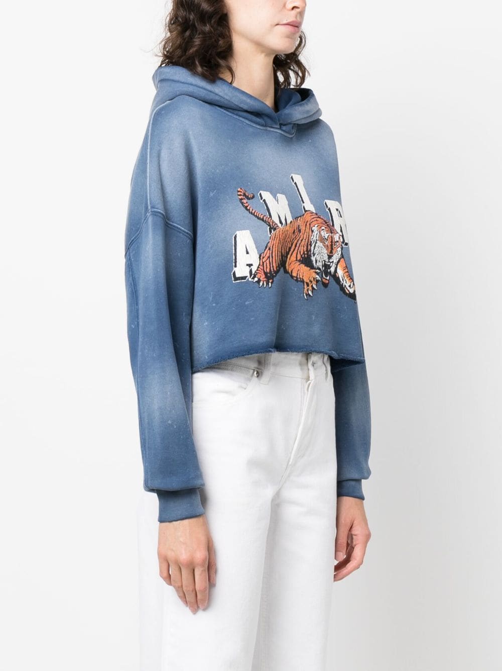 Logo-print cropped hoodie