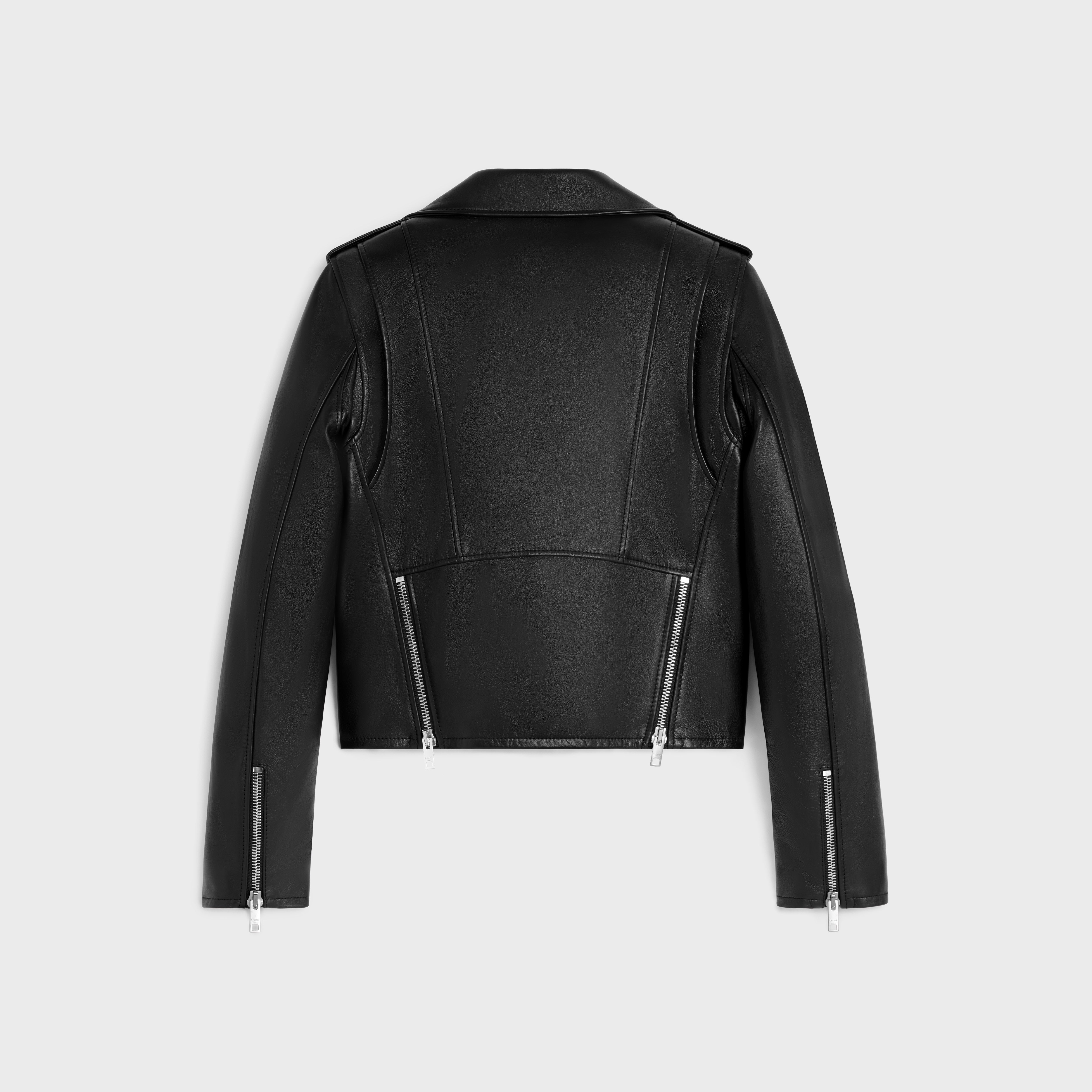 CLASSIC BIKER JACKET IN SOFT LAMBSKIN - BLACK