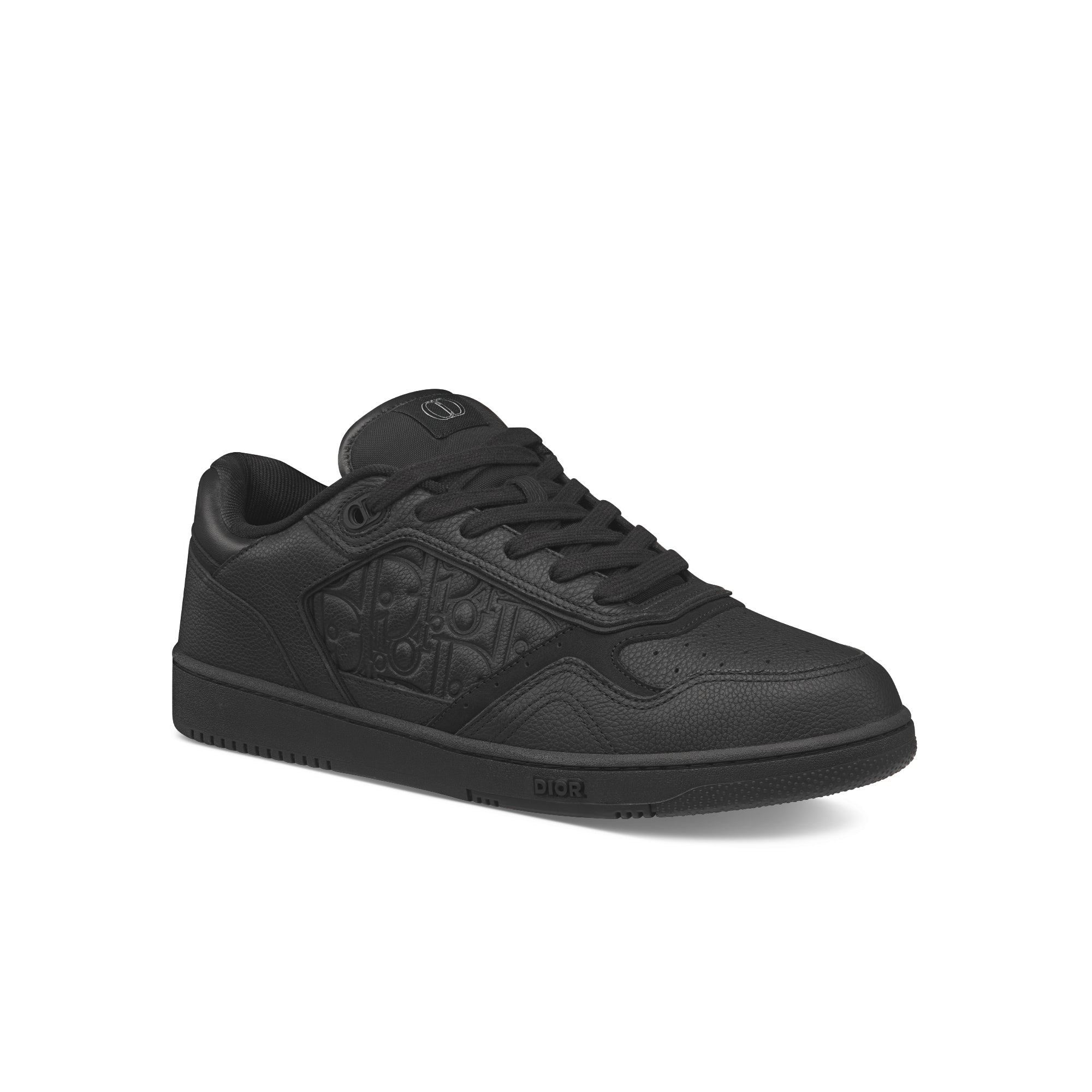 B27 Low-Top Sneaker - Black Grained Calfskin and Black Dior Gravity Leather