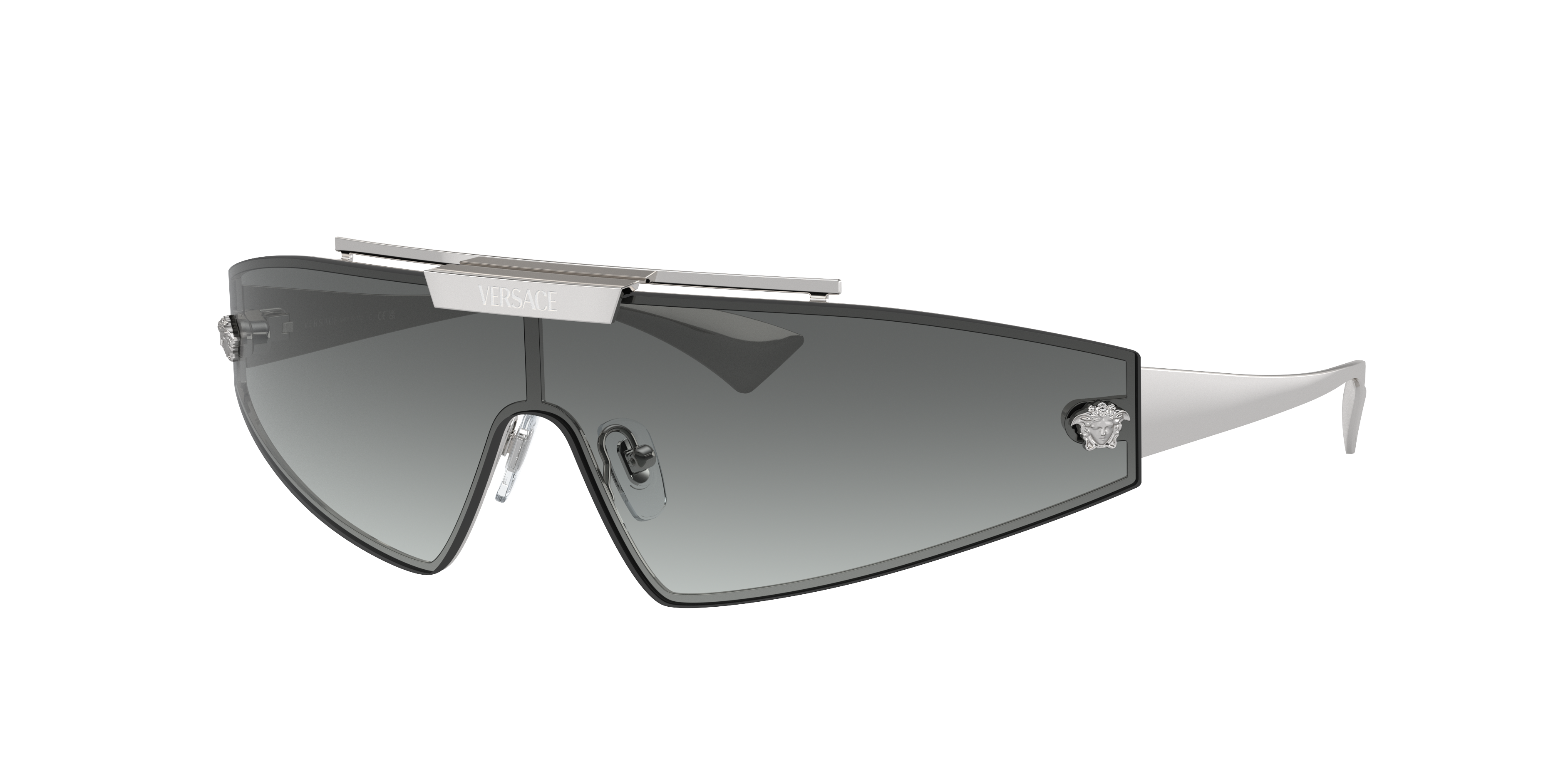 VERSACE VE2265 Silver - Women Luxury Sunglasses, Grey Gradient Lens