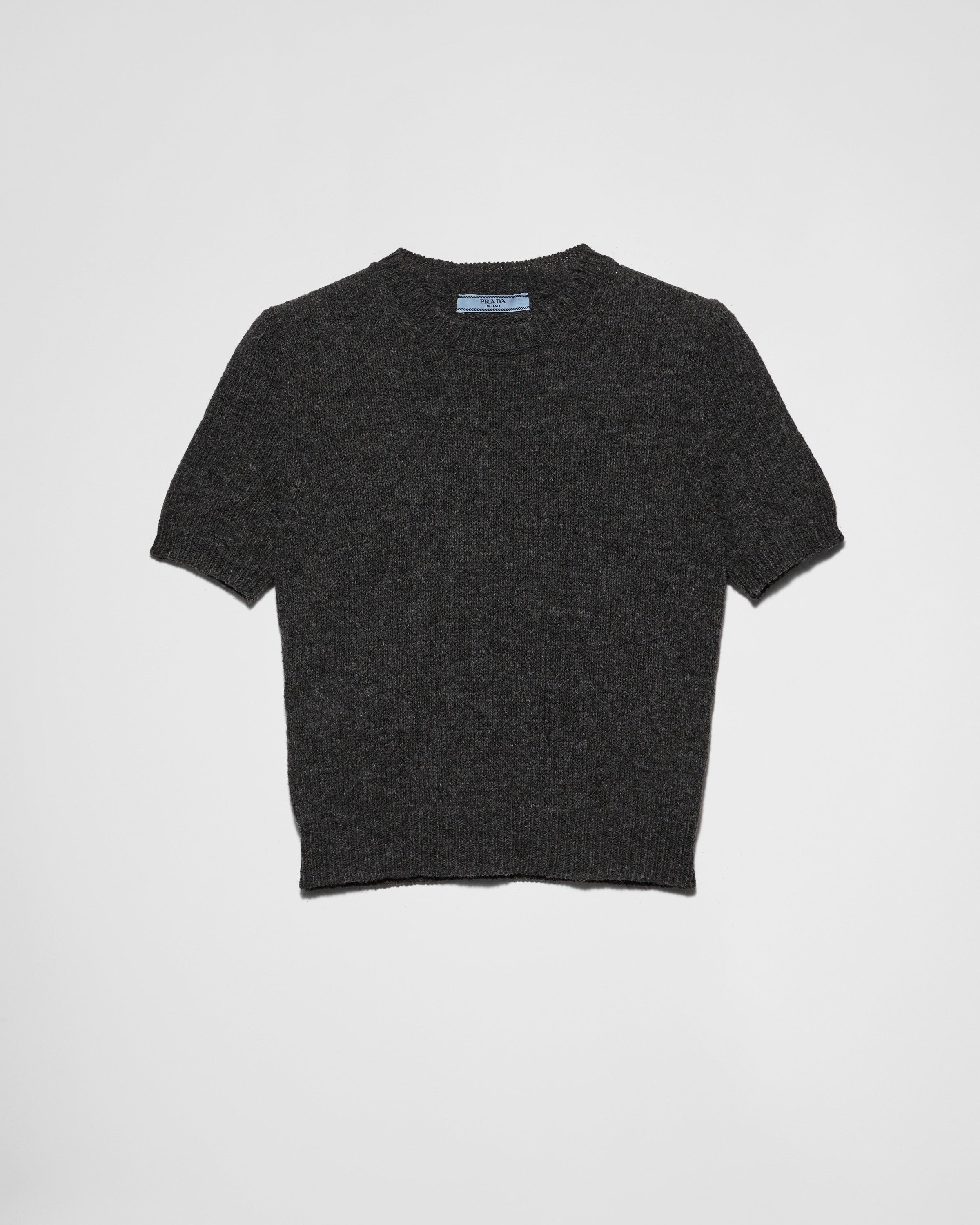 Short-sleeved cashmere sweater Slate Gray