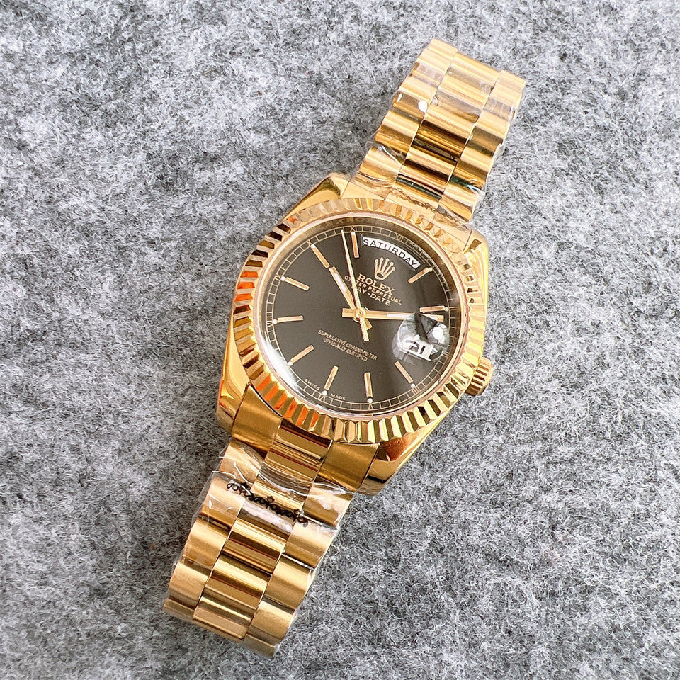 Rolex Day-Date 36mm Black Dial Gold