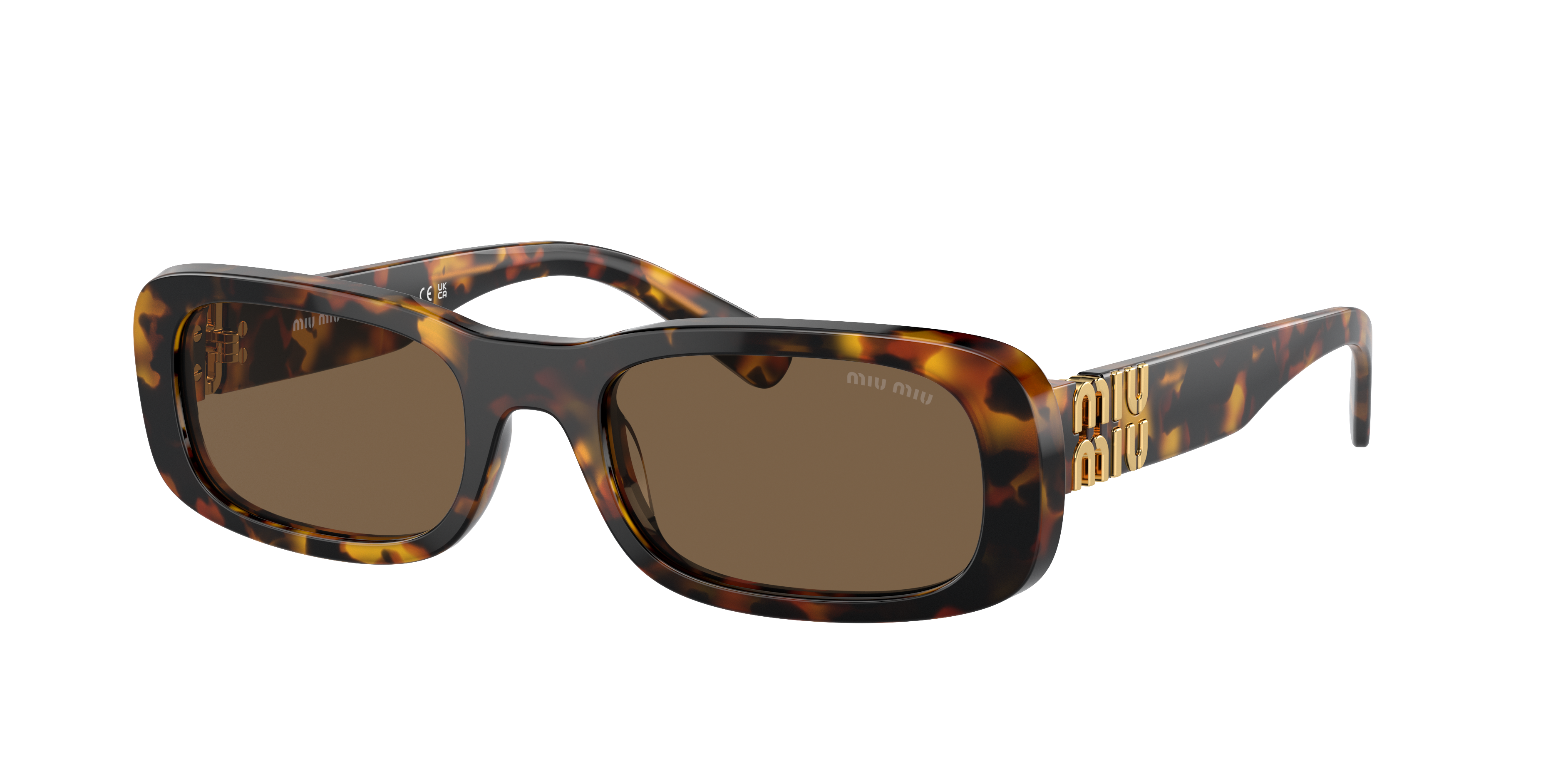 MIU MIU MU 08ZS Honey Havana - Women Luxury Sunglasses, Dark Brown Lens