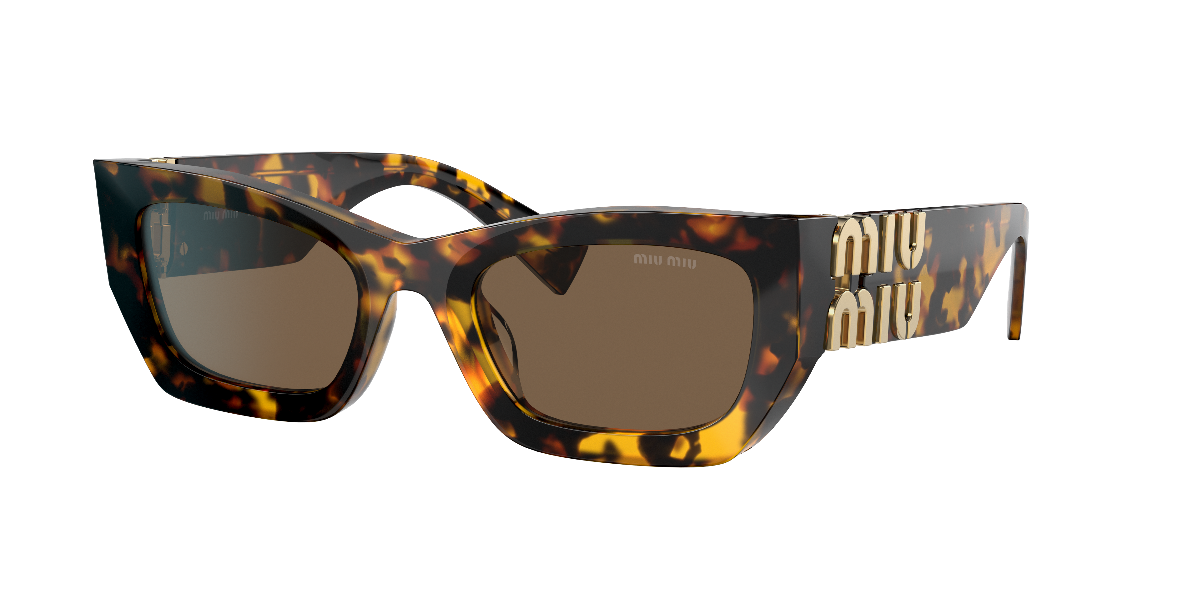 MIU MIU MU 09WS Honey Havana - Women Luxury Sunglasses, Dark Brown Lens