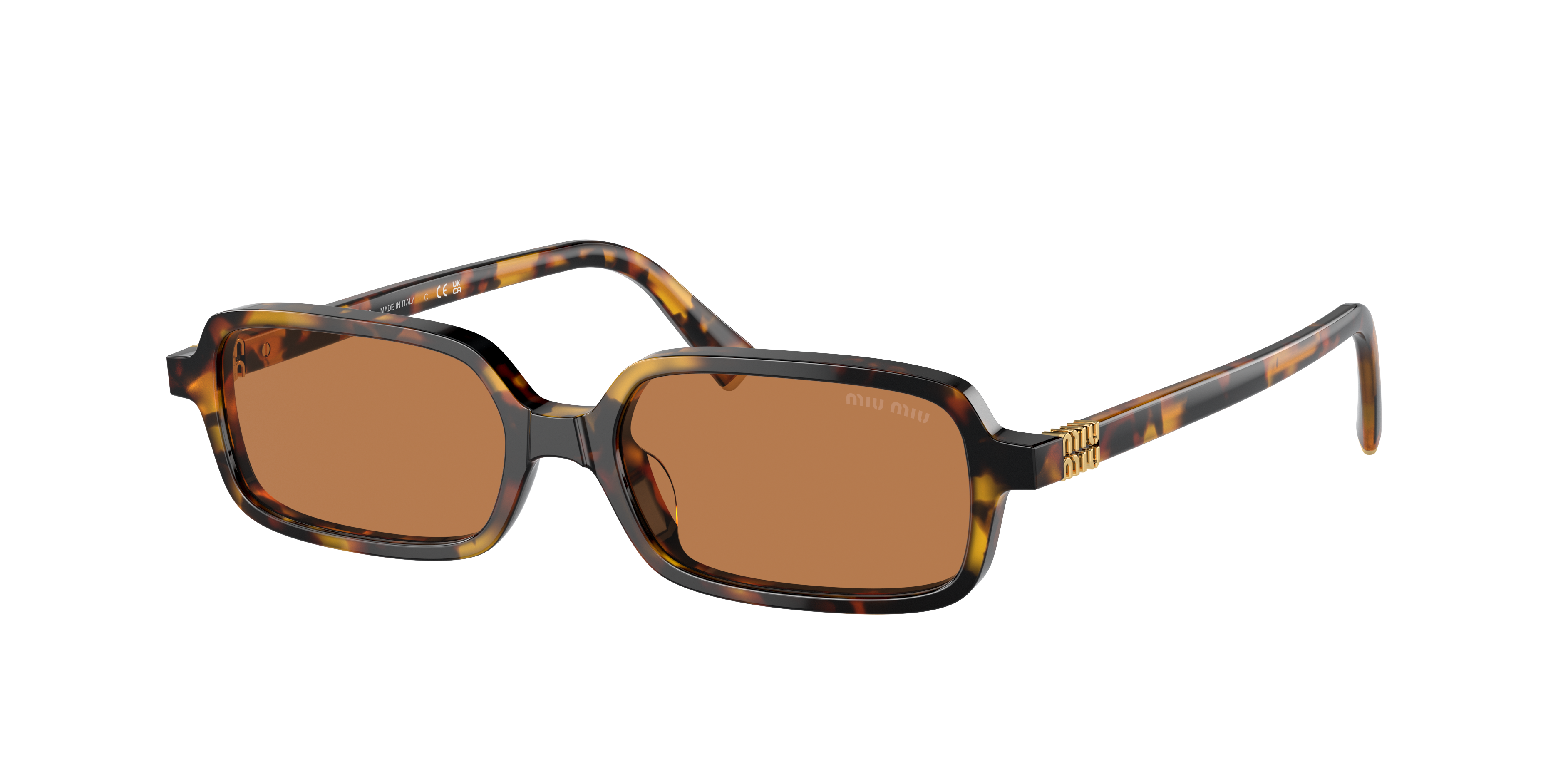 MIU MIU MU 11ZS Honey Havana - Women Luxury Sunglasses, Brown Lens