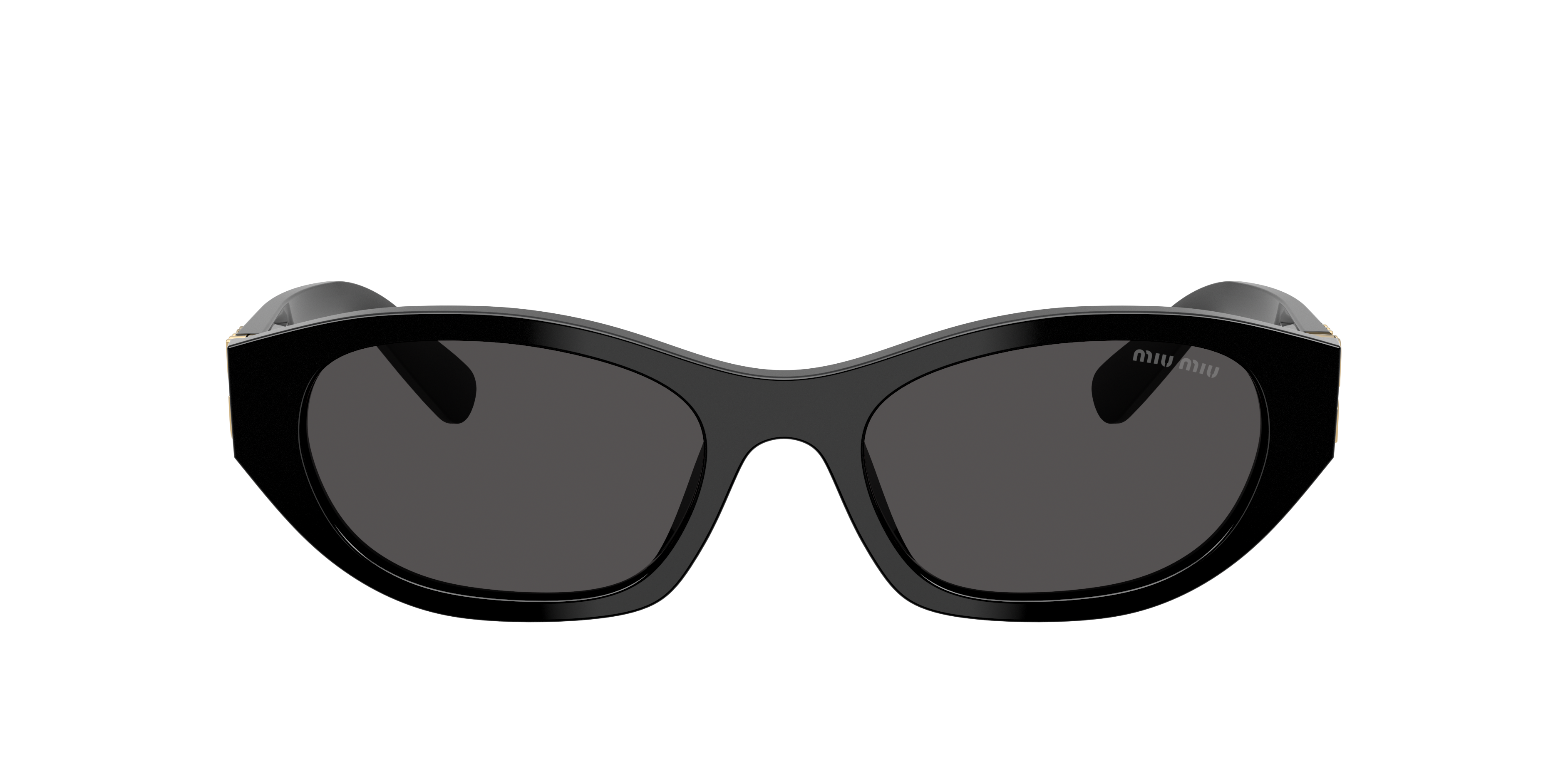 MIU MIU MU A03S Black - Women Luxury Sunglasses, Dark Grey Lens