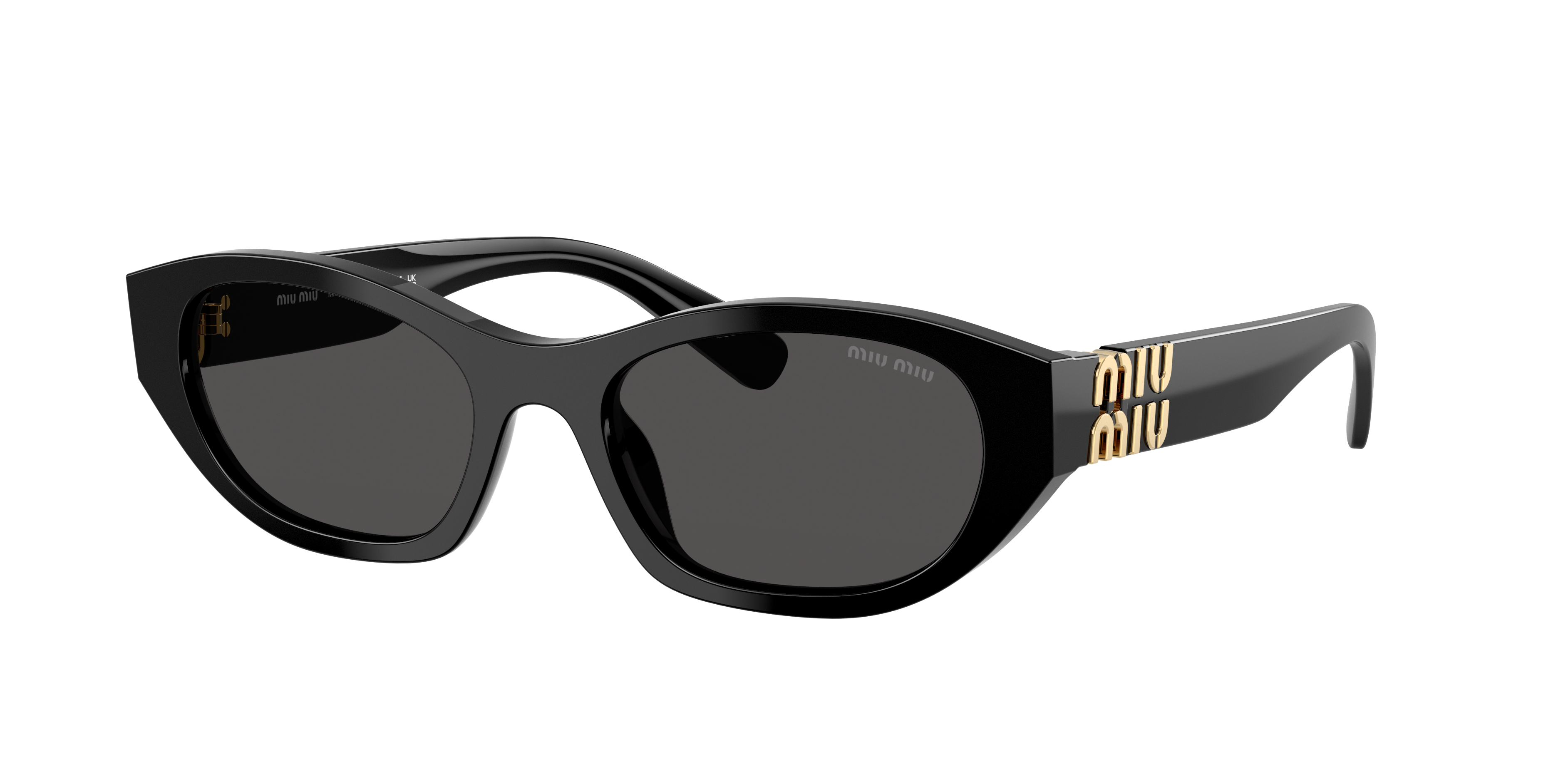 MIU MIU MU A03S Black - Women Luxury Sunglasses, Dark Grey Lens
