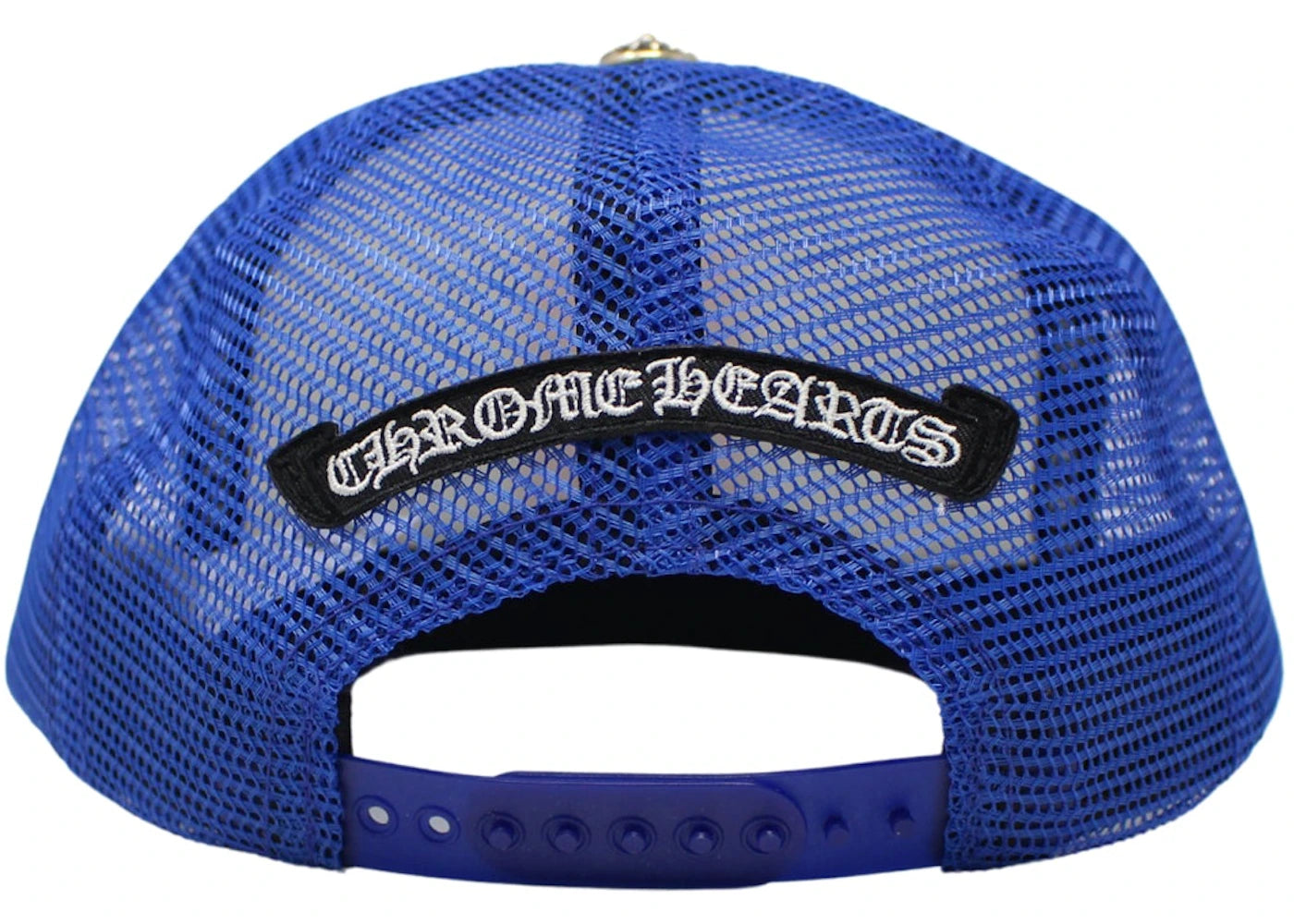 Chrome Hearts Eyechart Trucker Hat Blue/White/Red