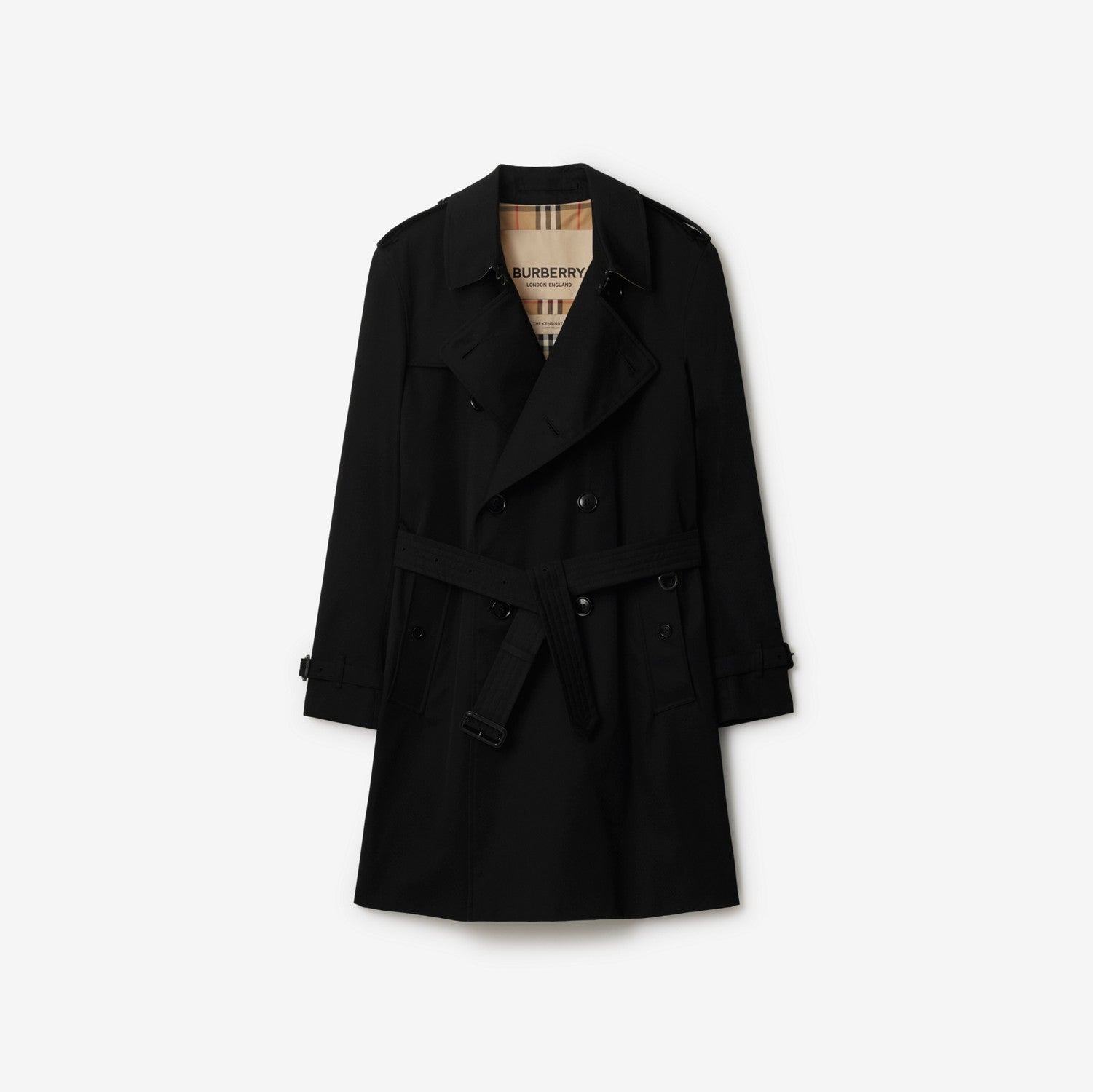 Mid-length Kensington Heritage Trench Coat - Black