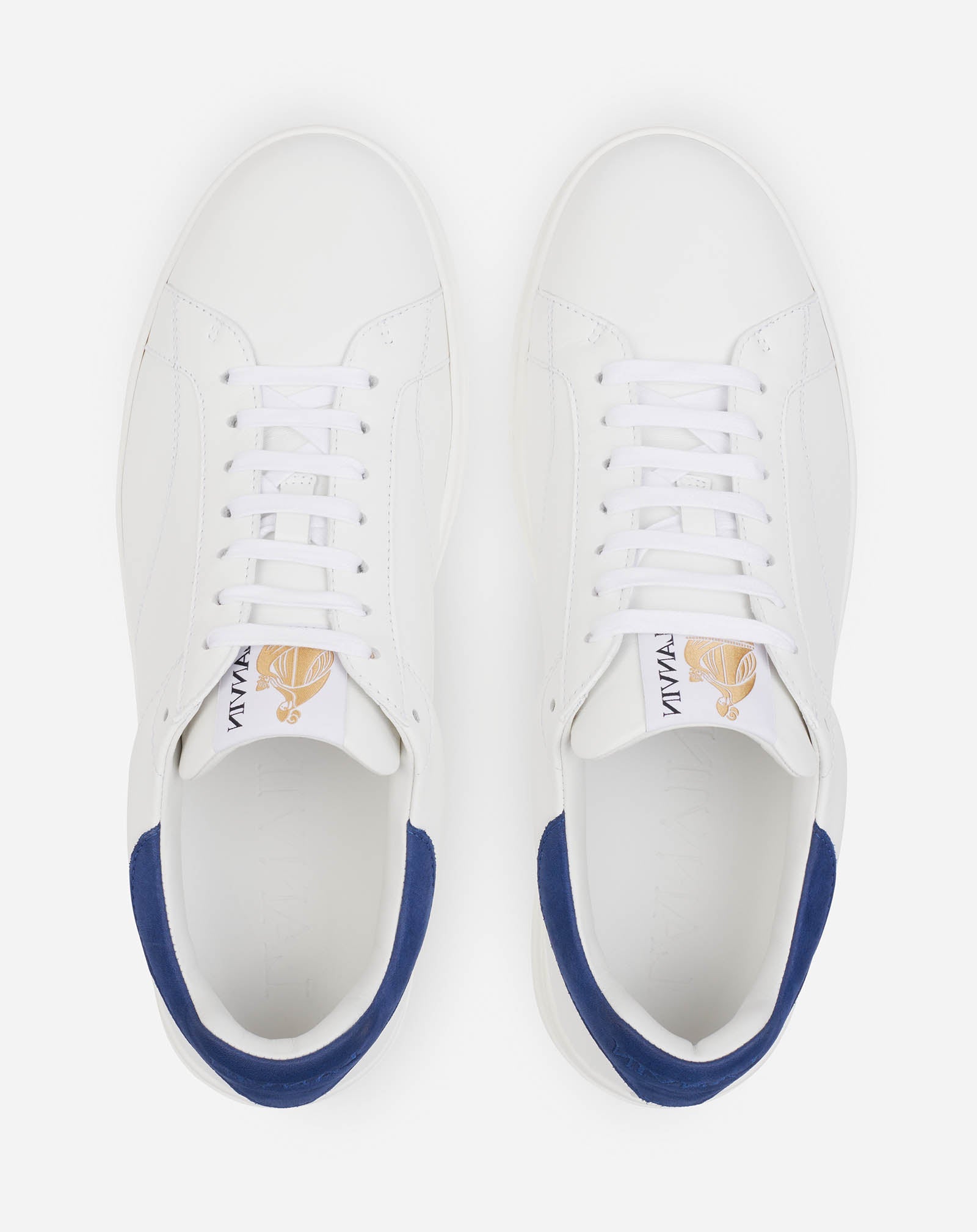 LEATHER DDB0 SNEAKERS - WHITE/BLUE