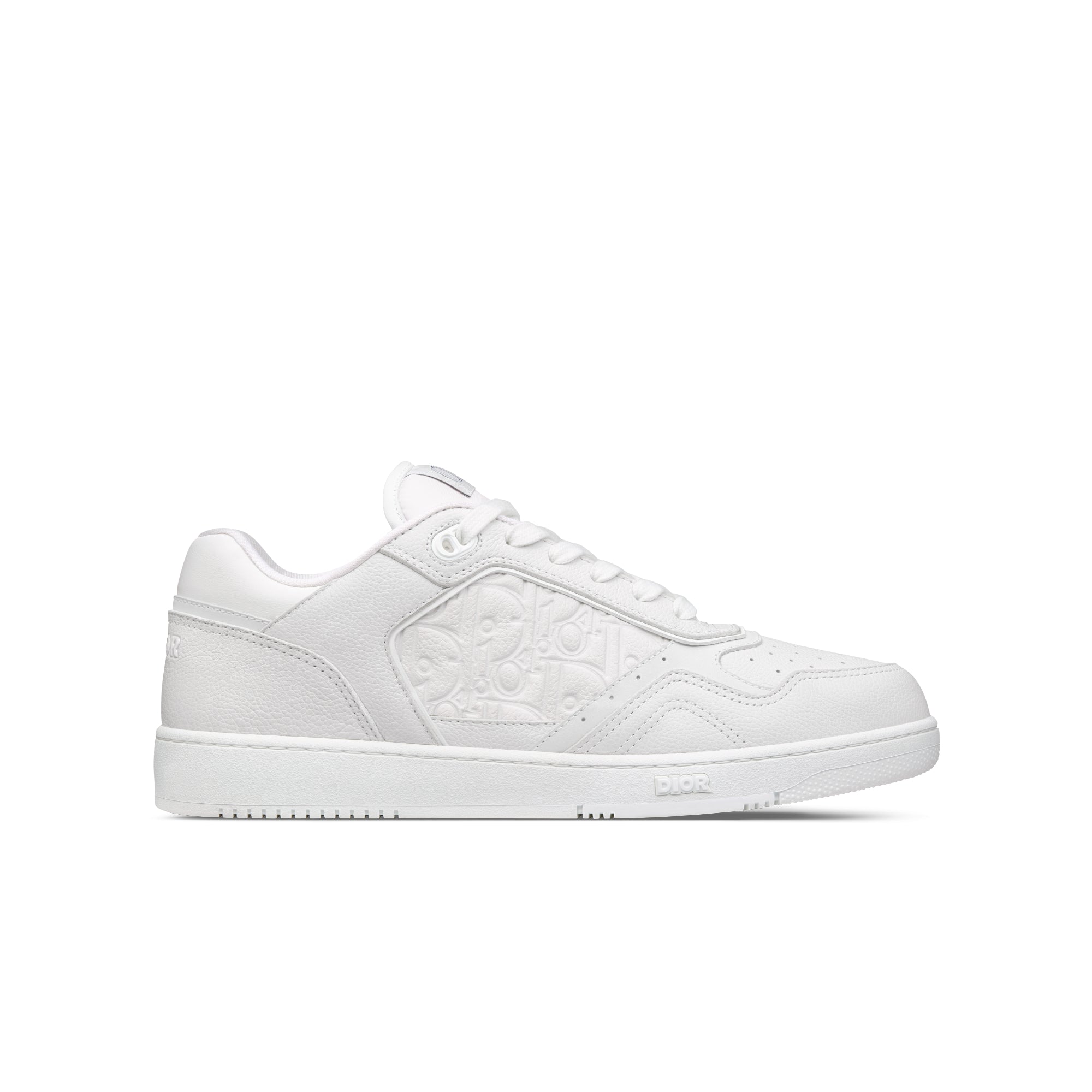 B27 Low-Top Sneaker - White Grained Calfskin and White Dior Gravity Leather