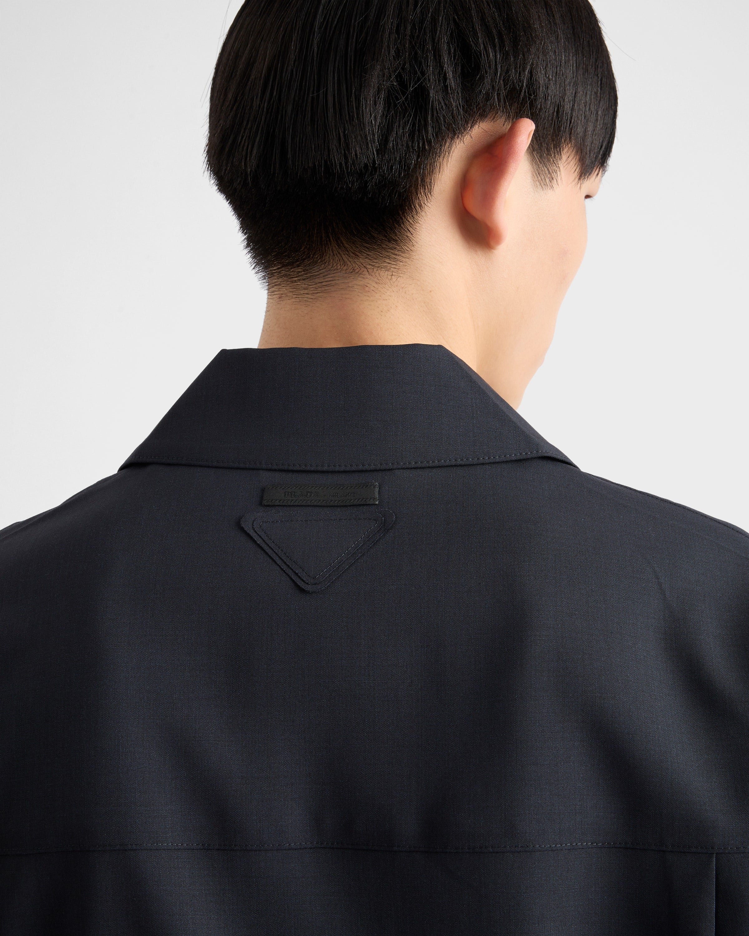 Wool blouson jacket Navy