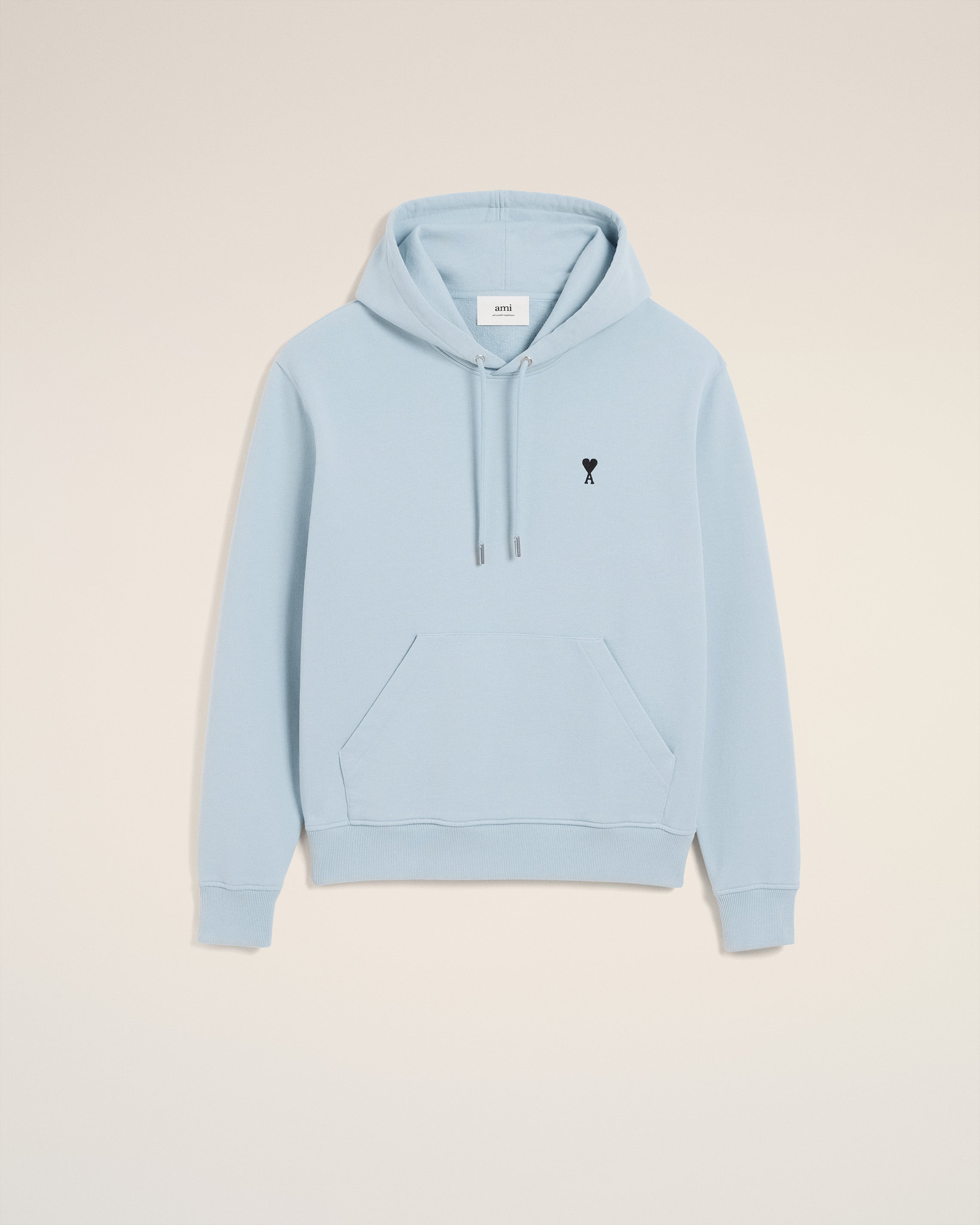 Blue Cotton Contrasted Ami De Coeur Hoodie SKY