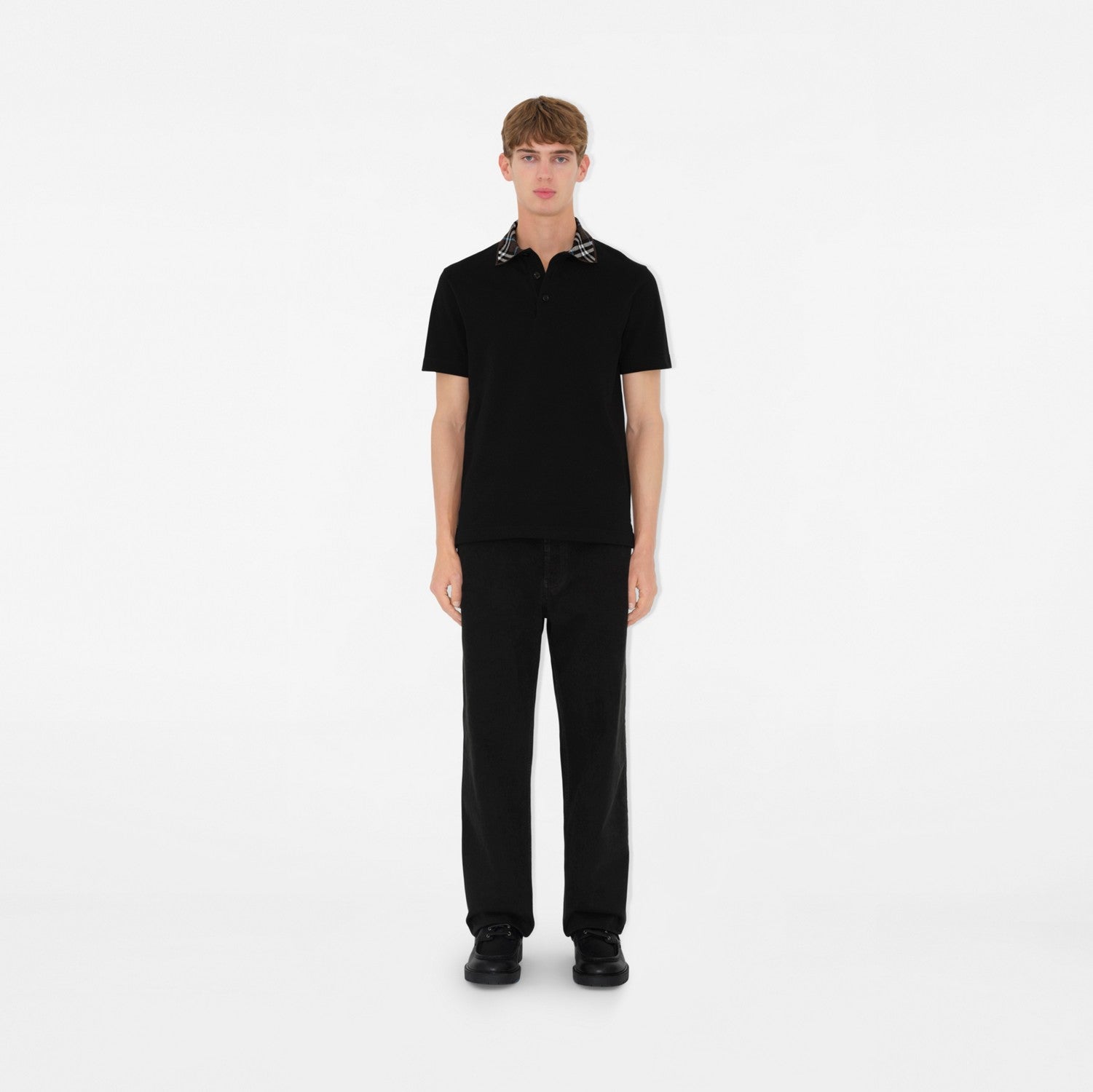 Cotton Polo Shirt - Black