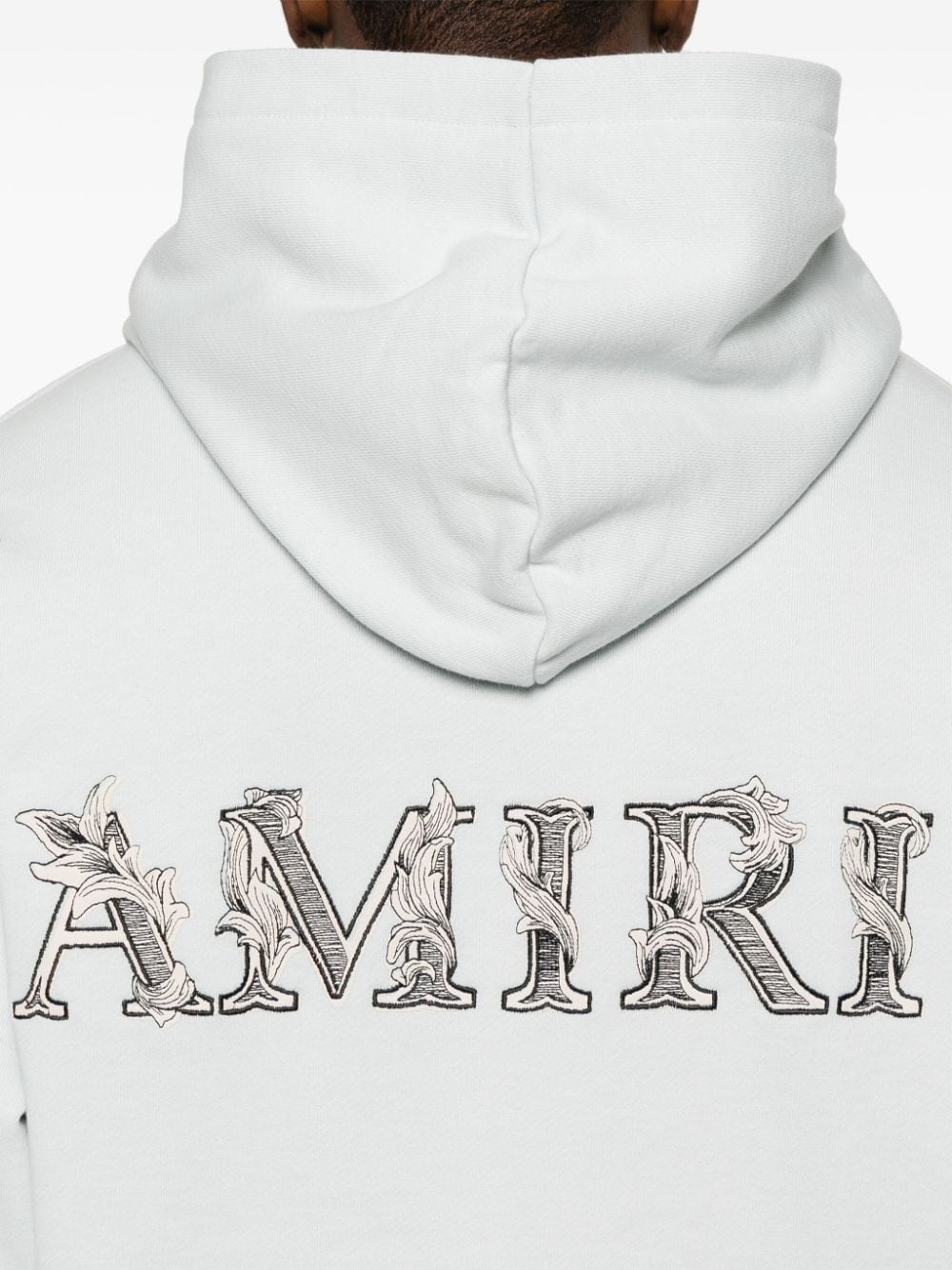 Logo-embroidered cotton hoodie