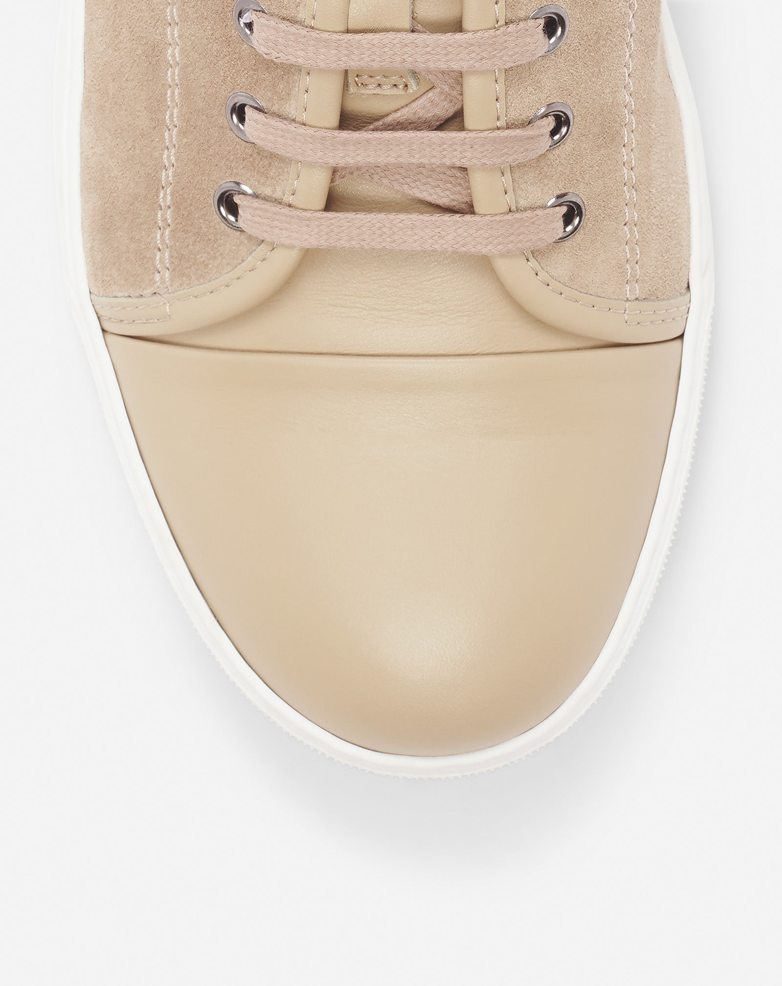 DBB1 LEATHER AND SUEDE SNEAKERS - TAUPE