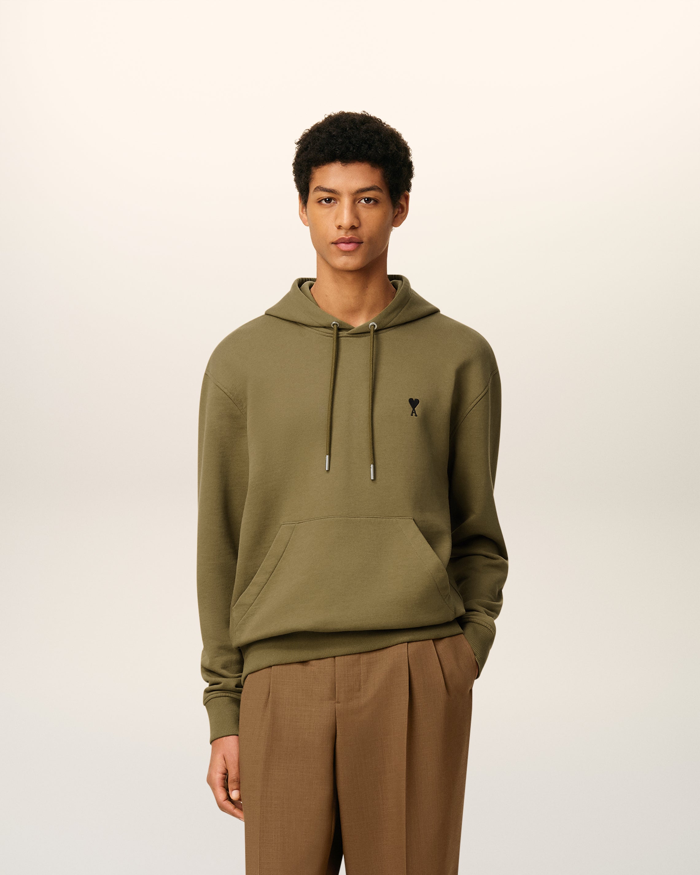Green Cotton Ami De Coeur Hoodie BRONZE