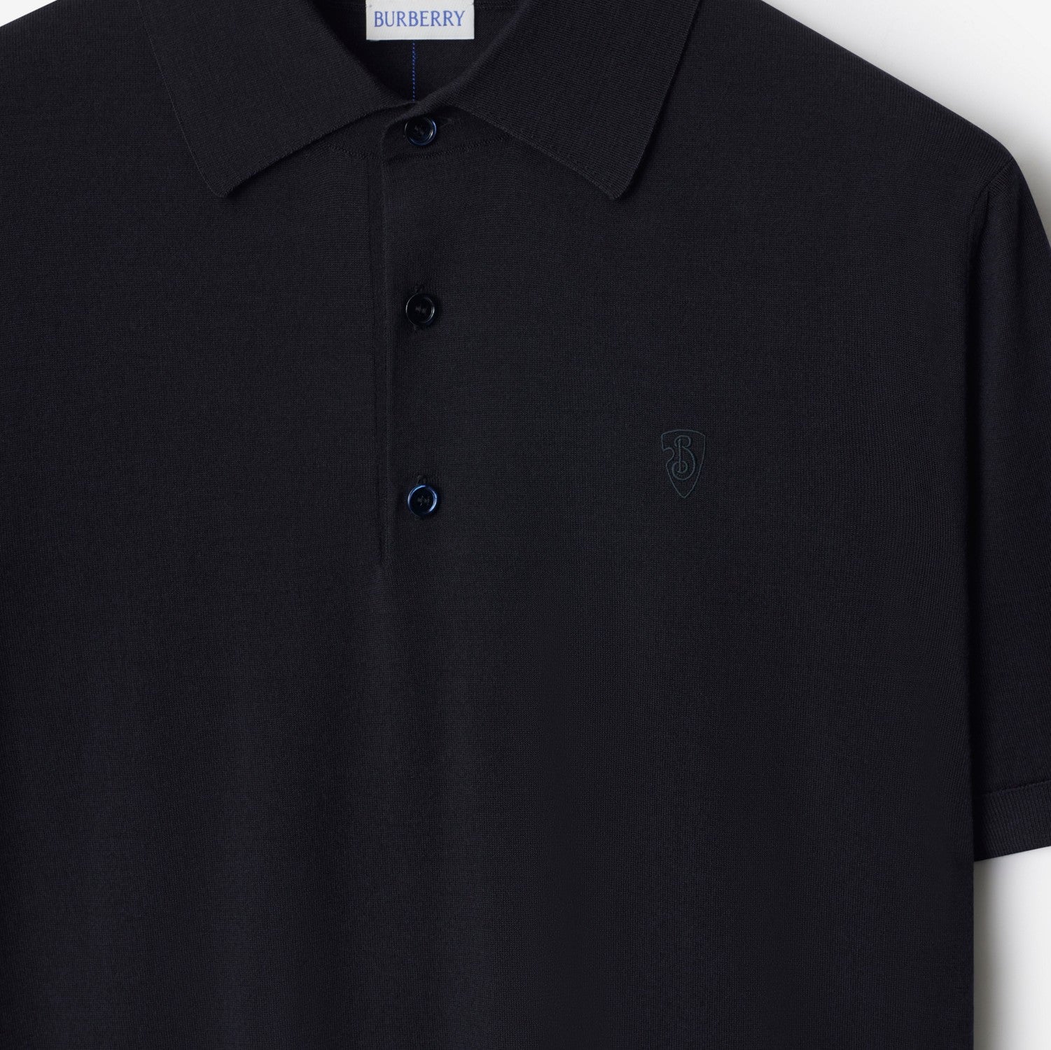 Wool Polo Shirt - Navy