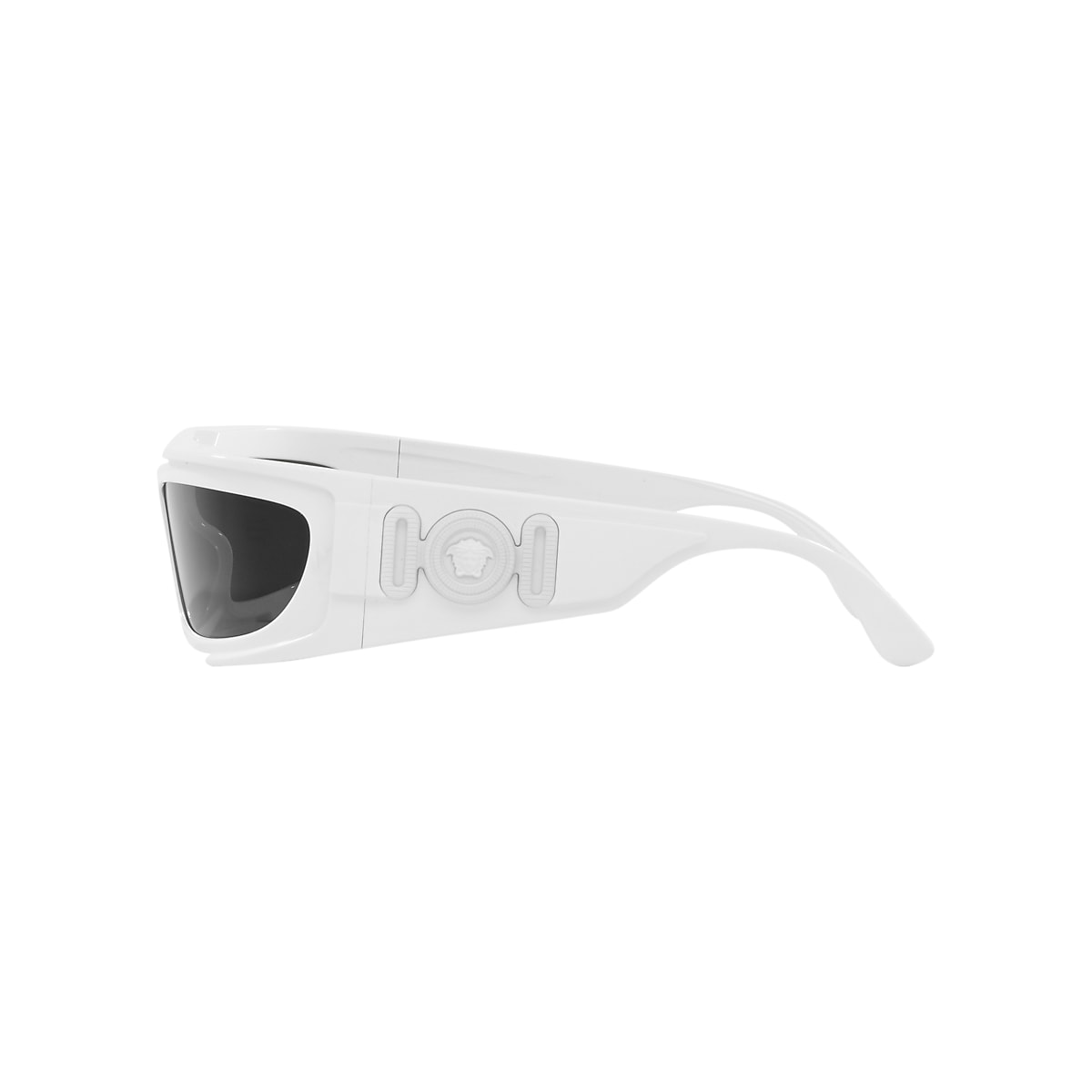 VERSACE VE4446 White - Men Luxury Sunglasses, Dark Grey Lens