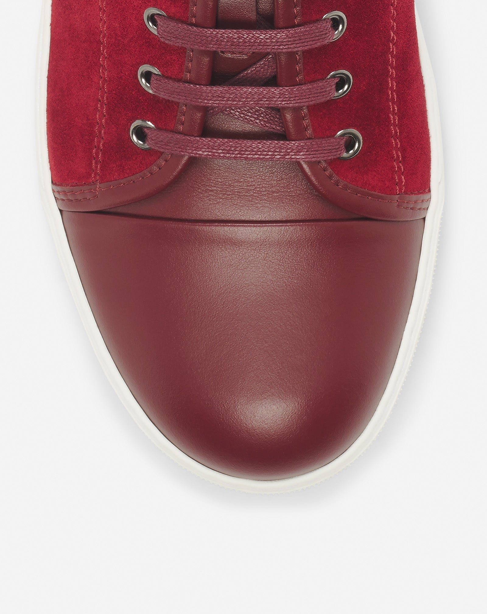 DBB1 LEATHER AND SUEDE SNEAKERS - BURGUNDY