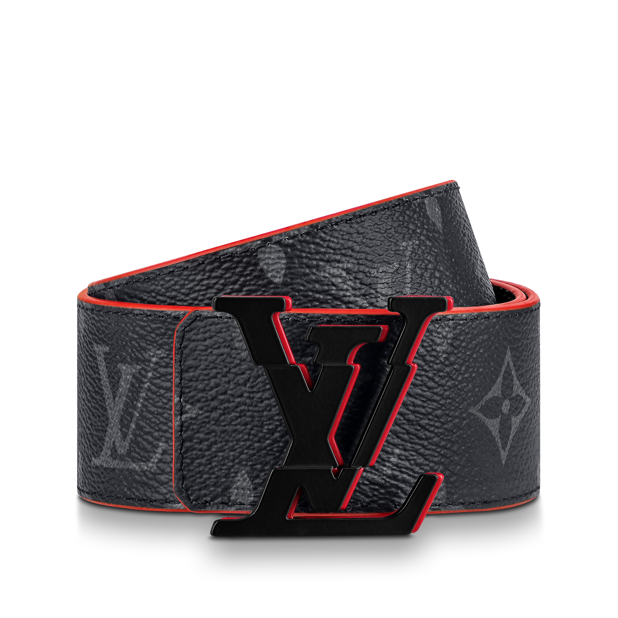 LV Broken 40mm Reversible Belt Monogram Eclipse Canvas - Gris