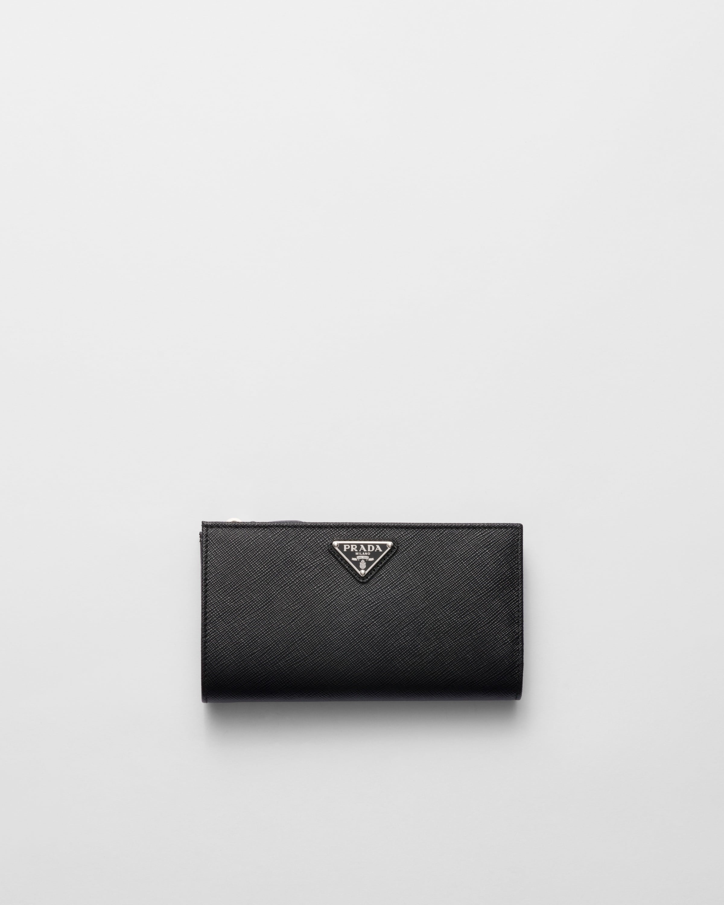 Large Saffiano leather wallet Black