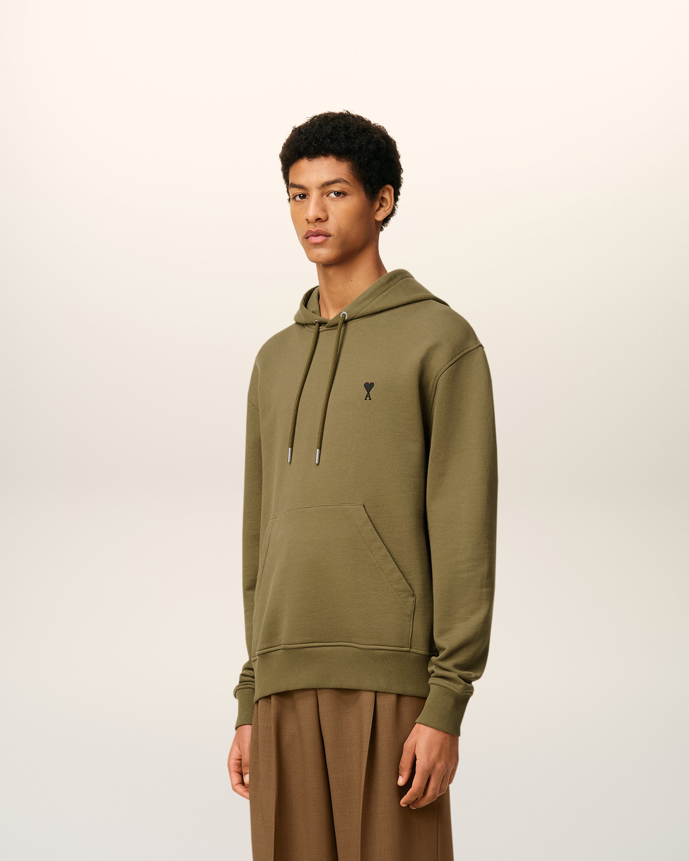 Green Cotton Ami De Coeur Hoodie BRONZE