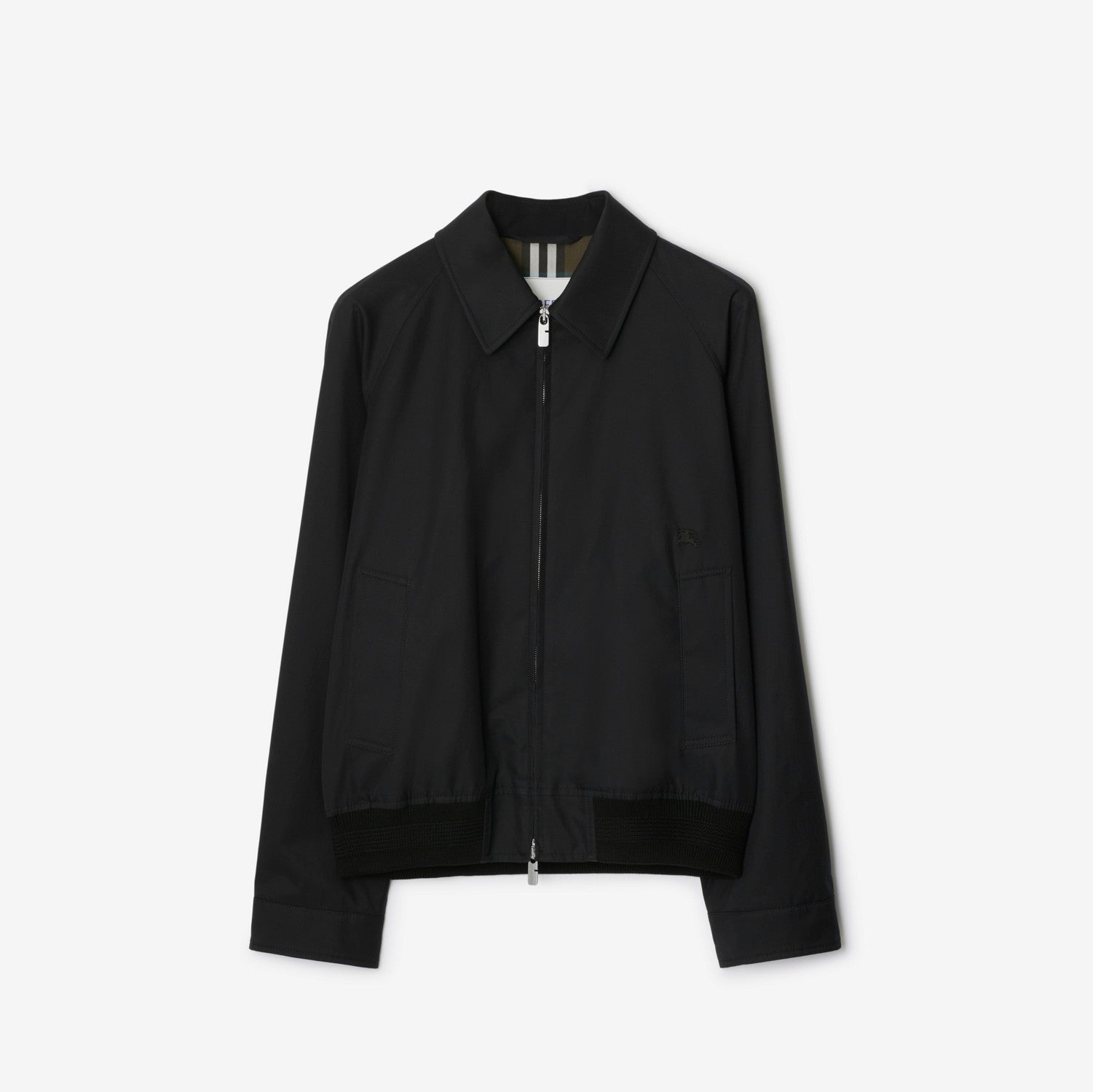 Gabardine Harrington Jacket - Black