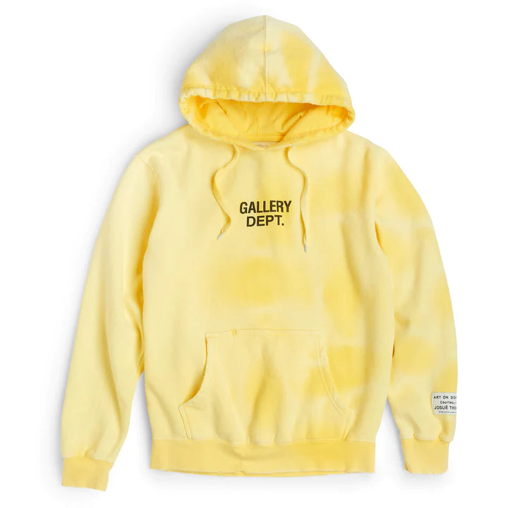 Gallery Dept. Sunfaded Center Logo Hoodie Yellow