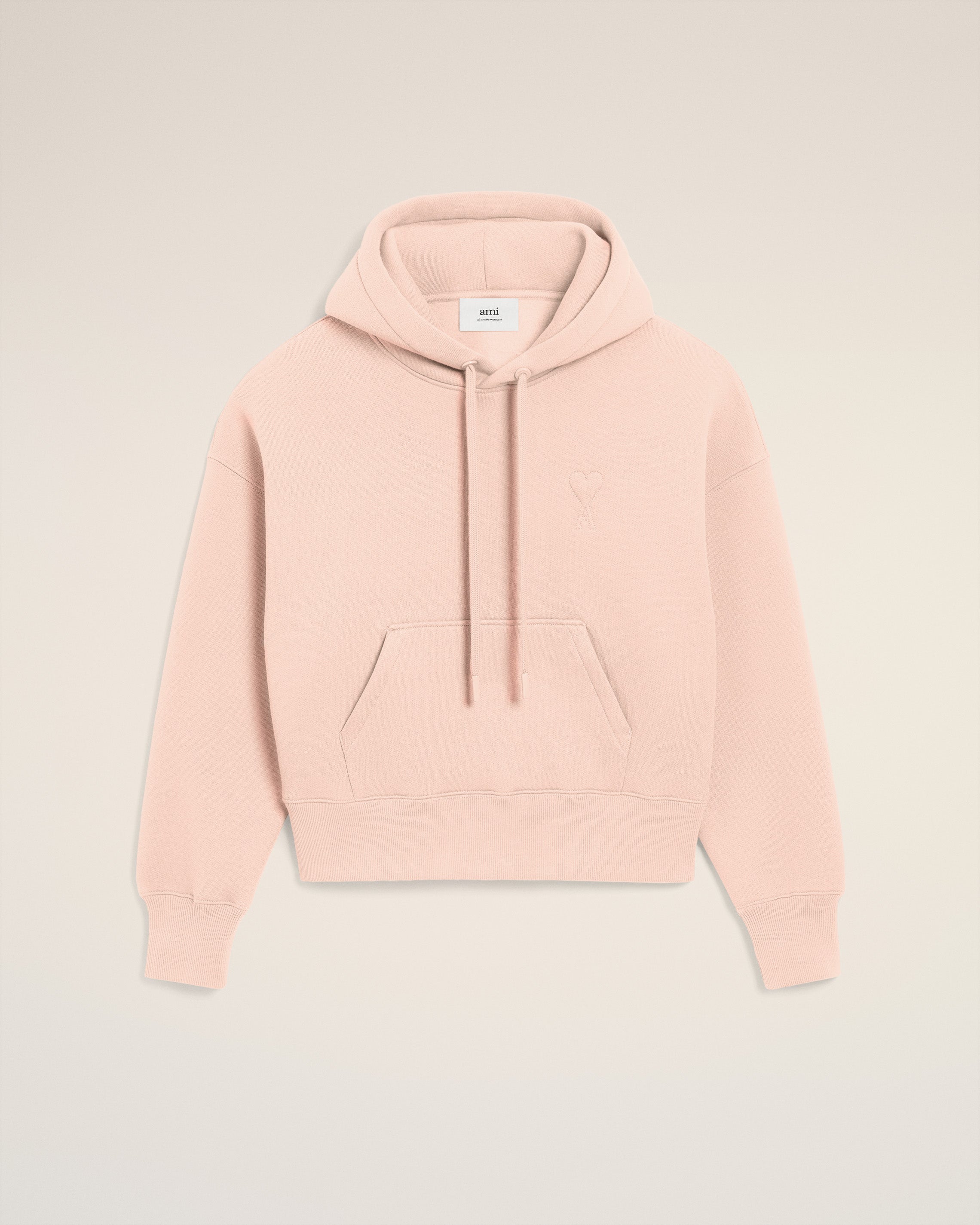 Pink Cotton Ami De Coeur Hoodie POWDER