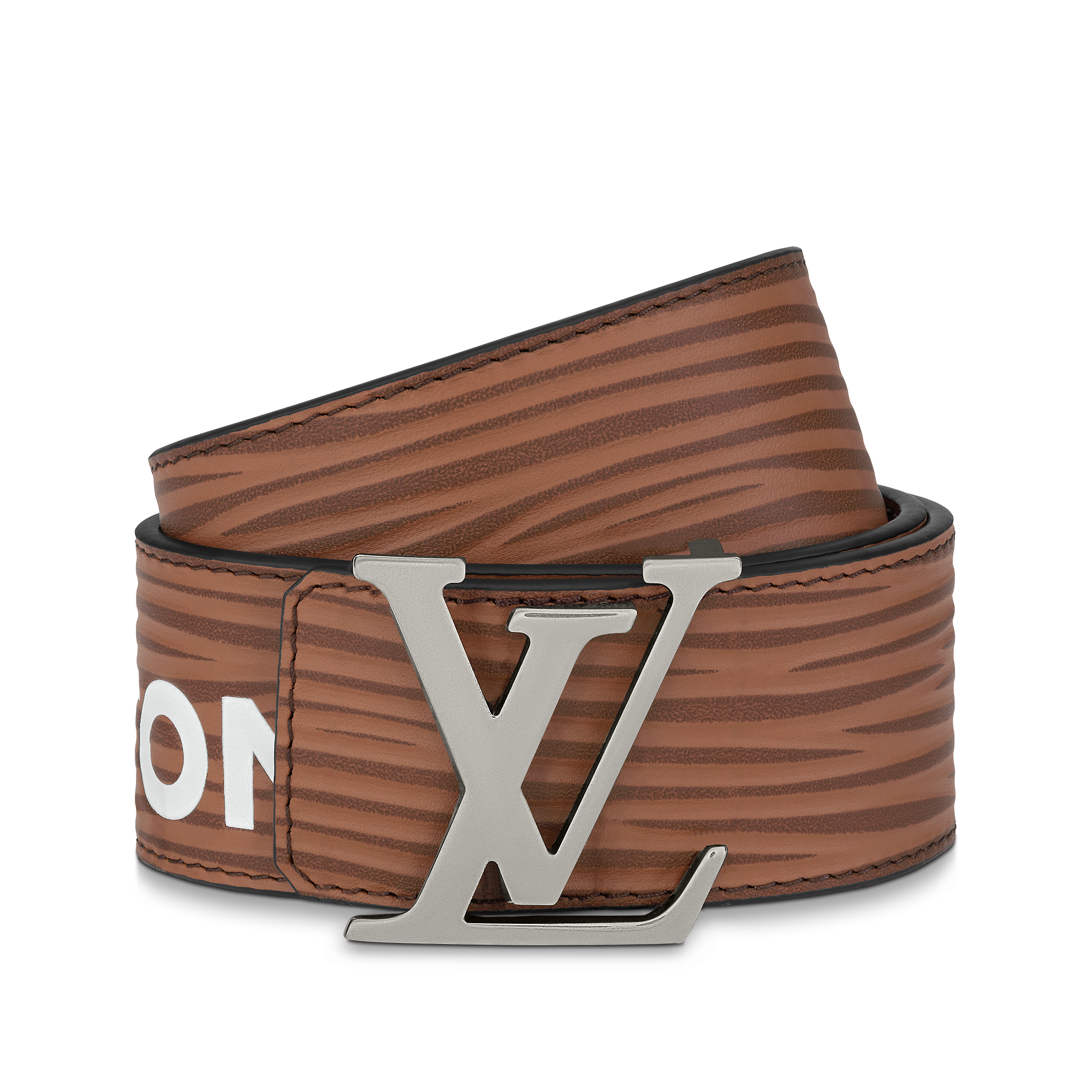 LV Initials 40mm Reversible Belt Epi Leather - Brown