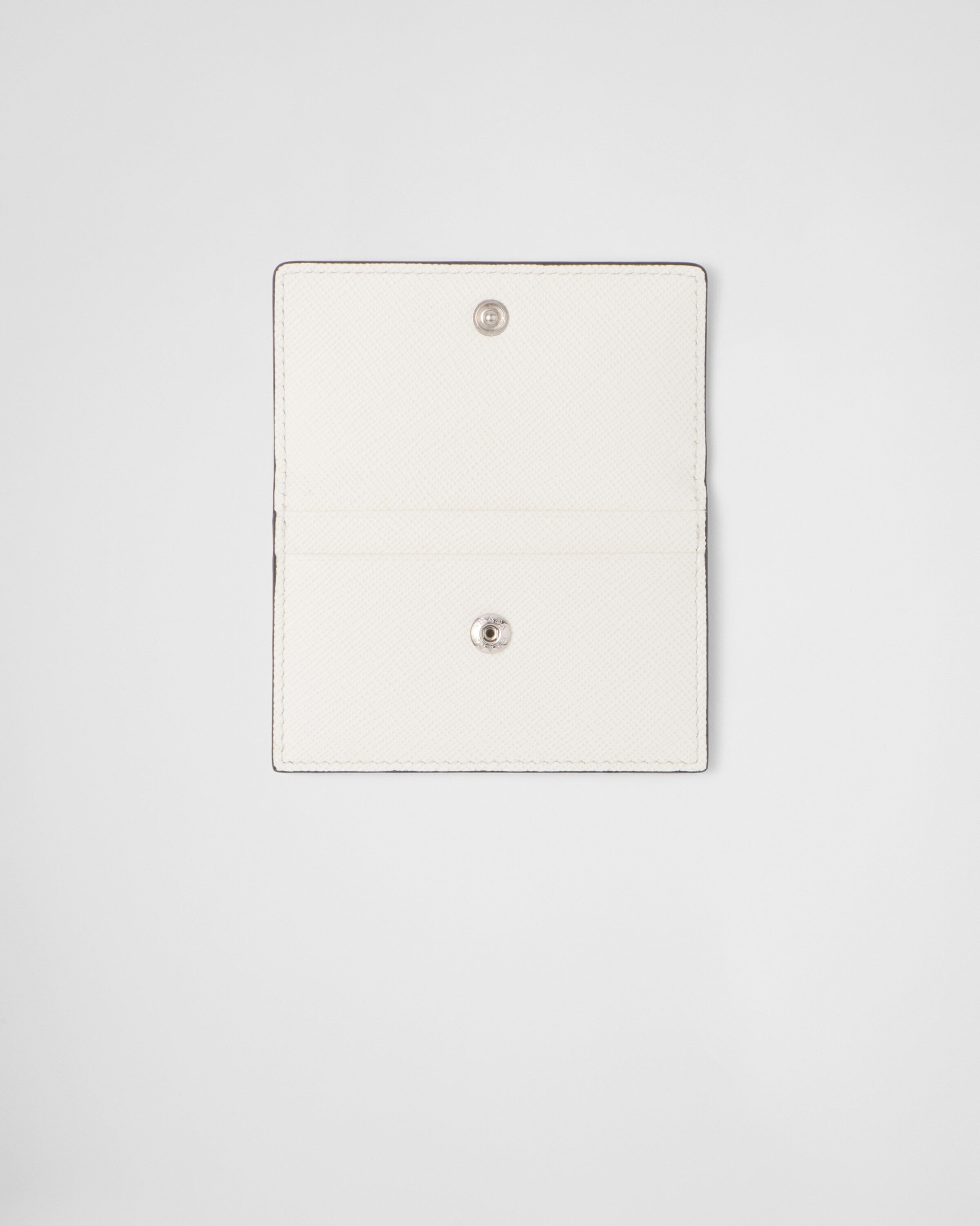 Saffiano leather card holder White