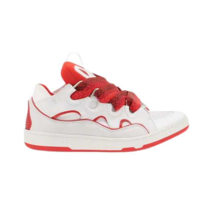 Lanvin Curb Leather White/Red