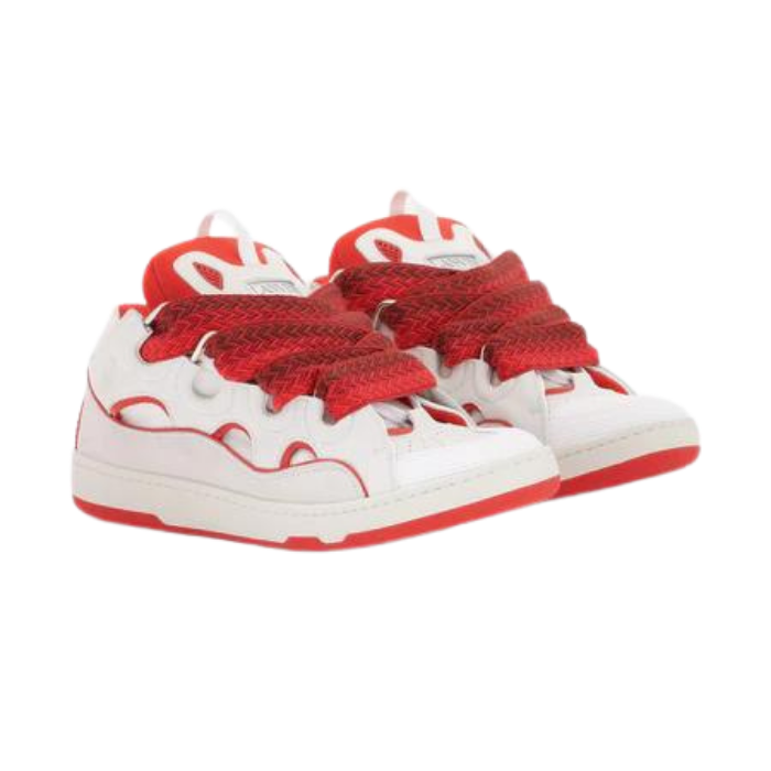 Lanvin Curb Leather White/Red